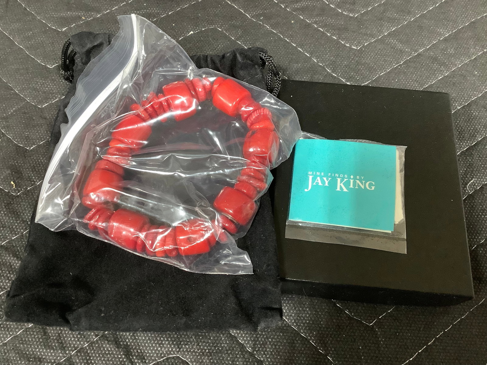 Jay King red bamboo stretch bracelet*new in package* (1 of 1)