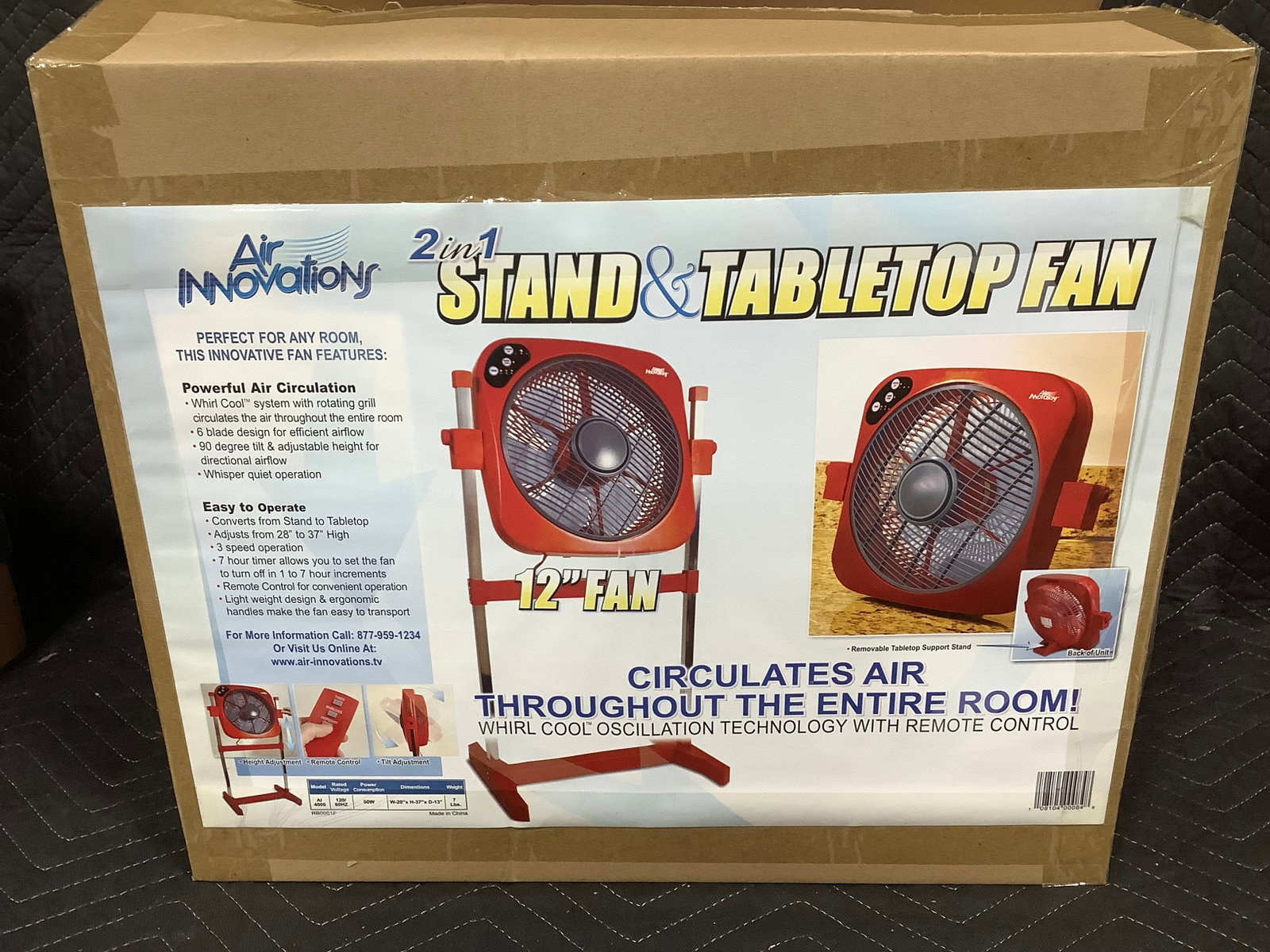Air Innovations 2 in 1 stand and tabletop fan*new in package*: Air Innovations 2 in 1 stand and tabletop fan*new in package*