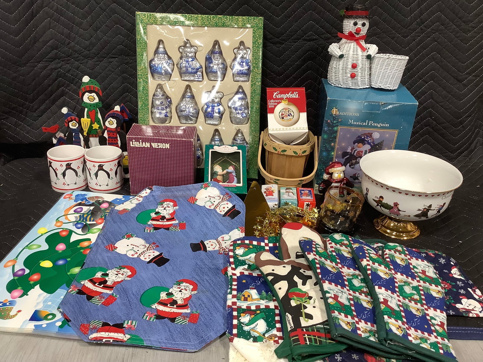 Christmas ornaments, musical penguin figurine, and more (1 of 1)
