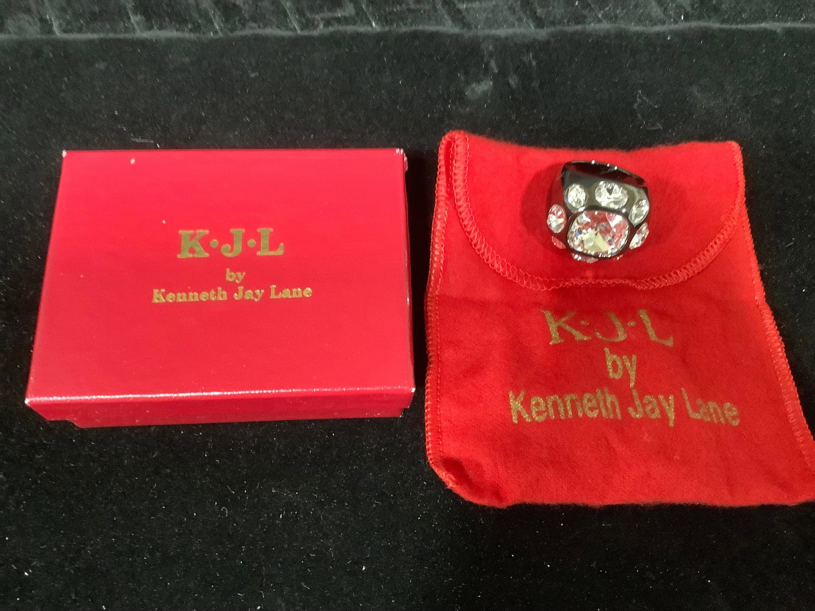 KJL Faceted Cushion Stone Ring (Size: 10) (1 of 1)