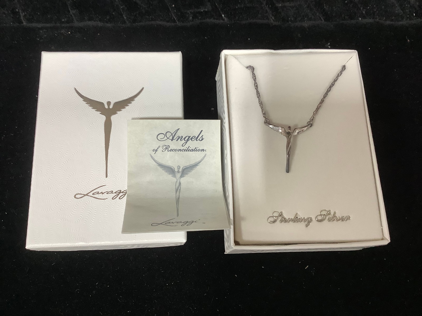 17in Sterling Petite Angel Necklace by Steven Lavaggi (1 of 1)