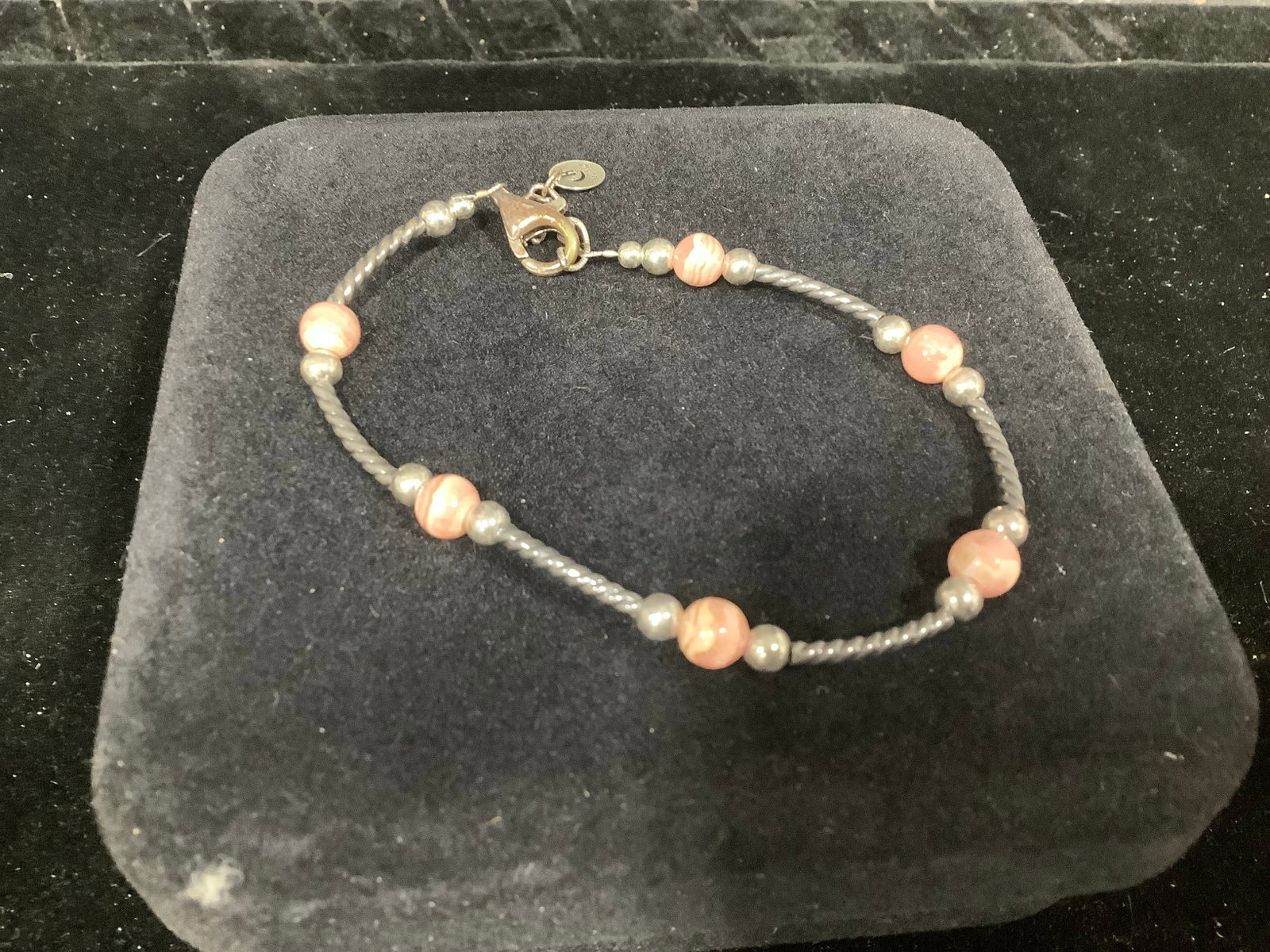 Southwestern Sterling Twisted Gemstone Bracelet (1 of 1)