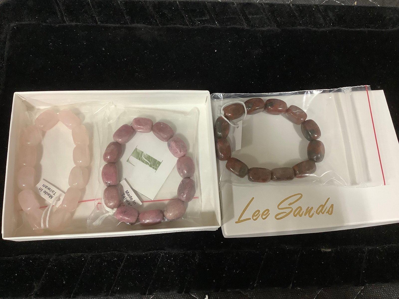 Lee Sands Set of 3 Beaded Bracelets - Pink (1 of 1)