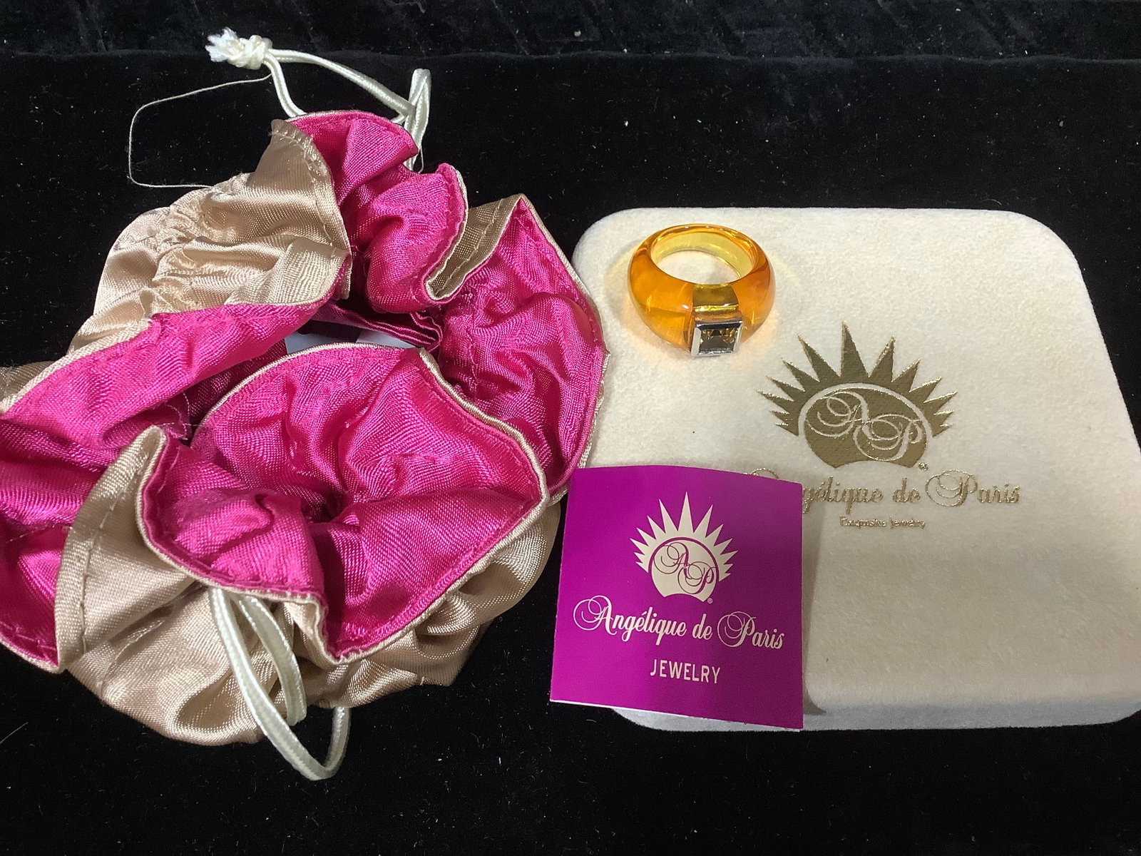 Angelique de Paris Candy Ring with Gemstone & Sterling Accent Citrine (Size: 8): Angelique de Paris Candy Ring with Gemstone & Sterling Accent Citrine (Size: 8)