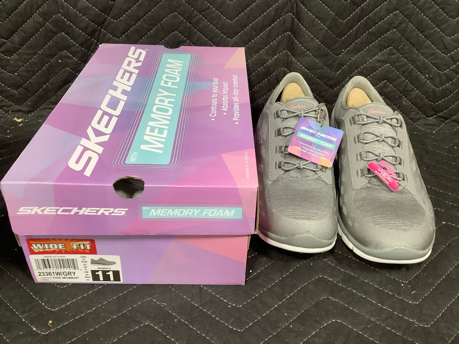 Skechers Memory Foam Grey Sneakers (11w) (1 of 1)