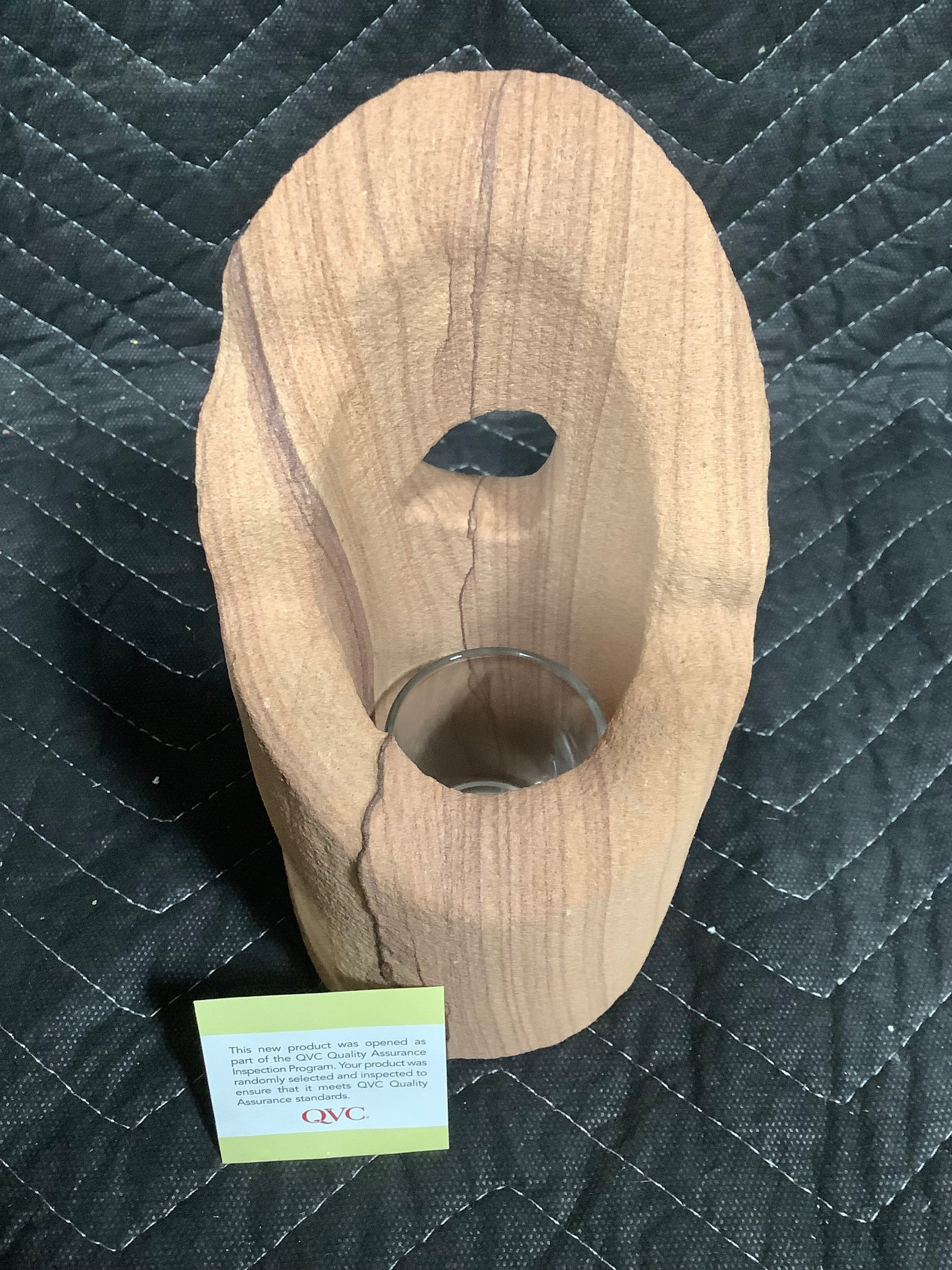 Hand Carved Sandstone Candle Holder (8.5in Tall) (1 of 1)