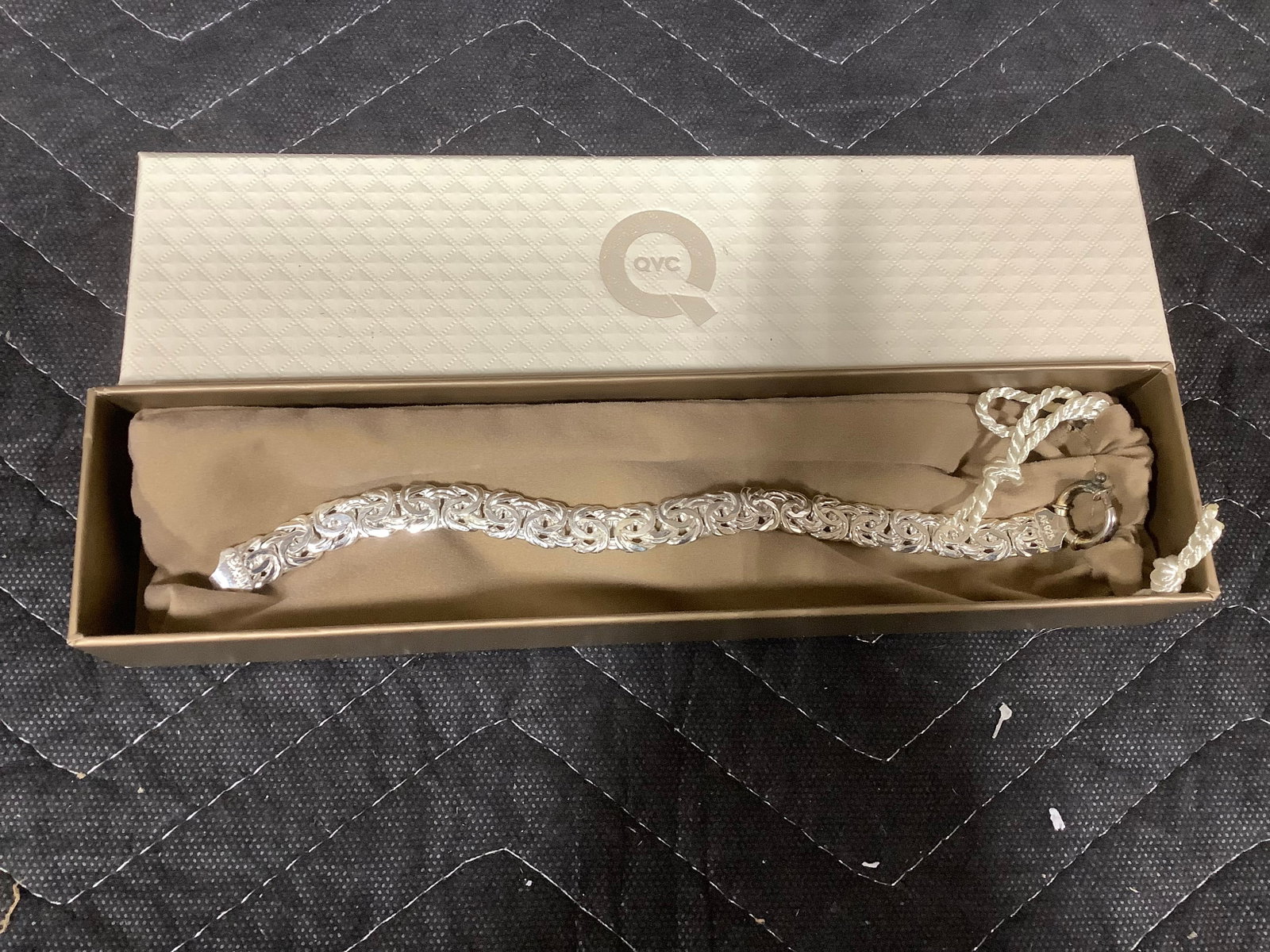 Sterling 8'' bold polished byzantine bracelet 14.3g (1 of 1)