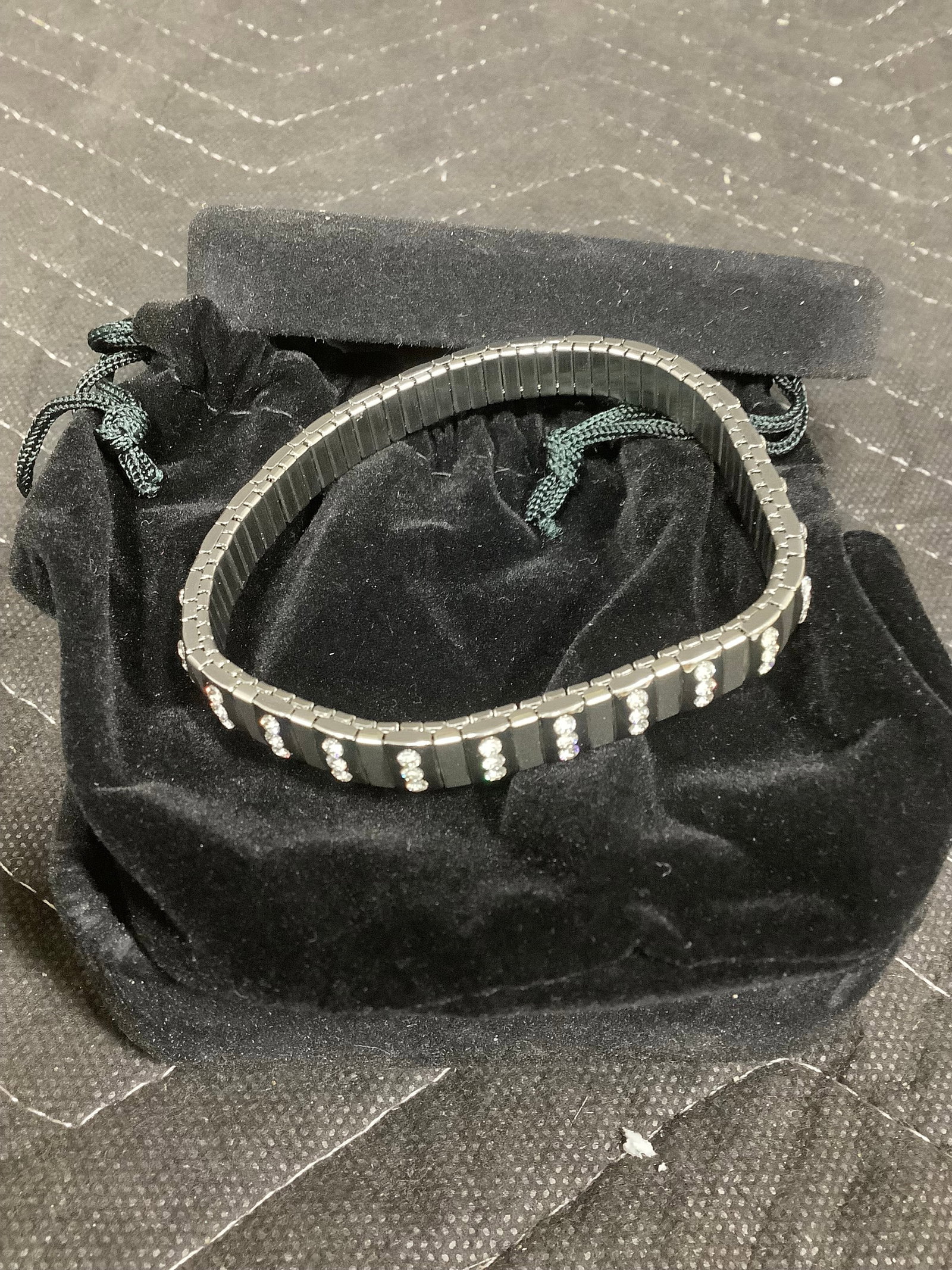 Diamondique stainless steel expansion station bracelet: Diamondique stainless steel expansion station bracelet