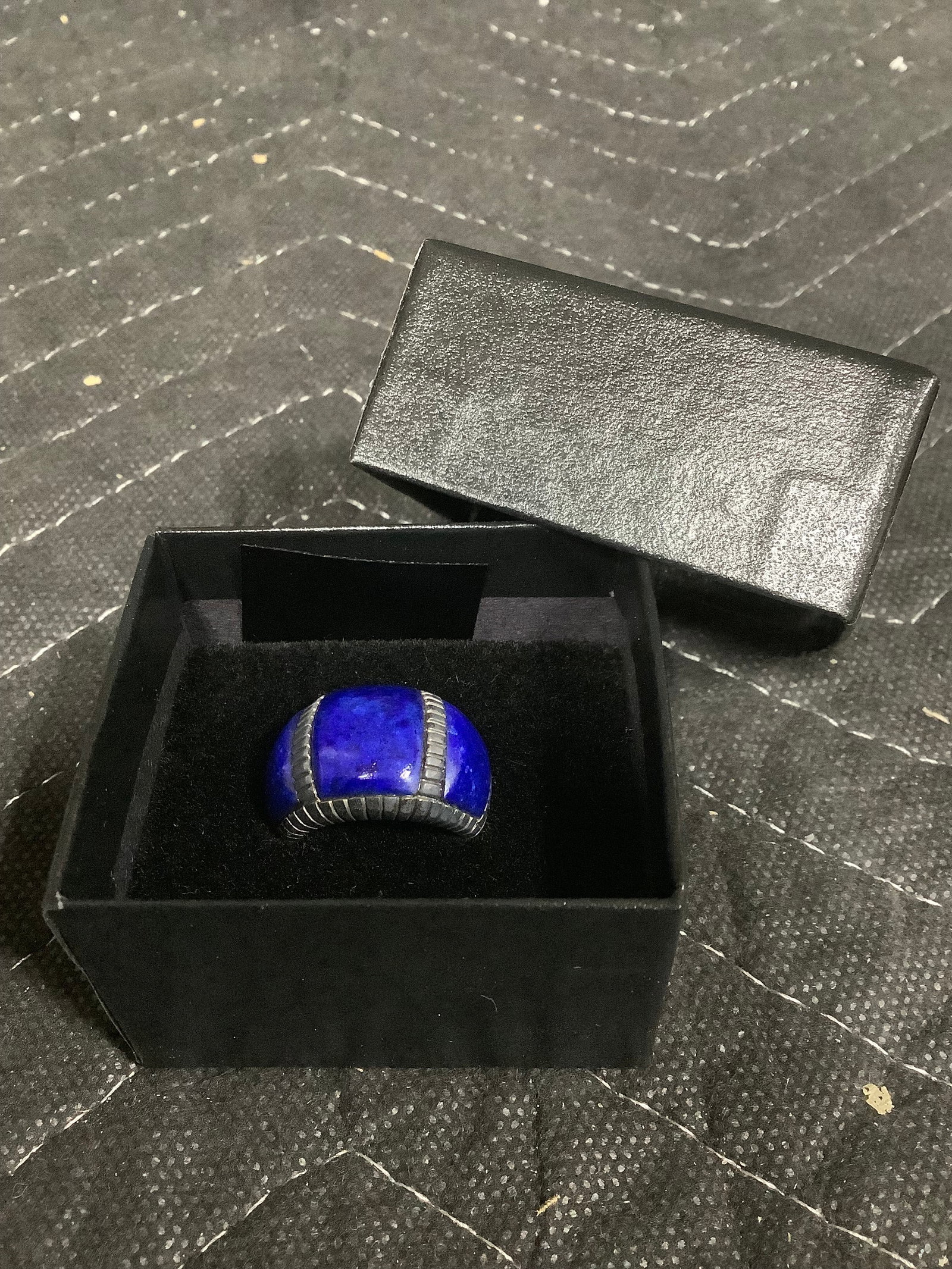 Gemstone silver dome ring lapis(8): Gemstone silver dome ring lapis(8)
