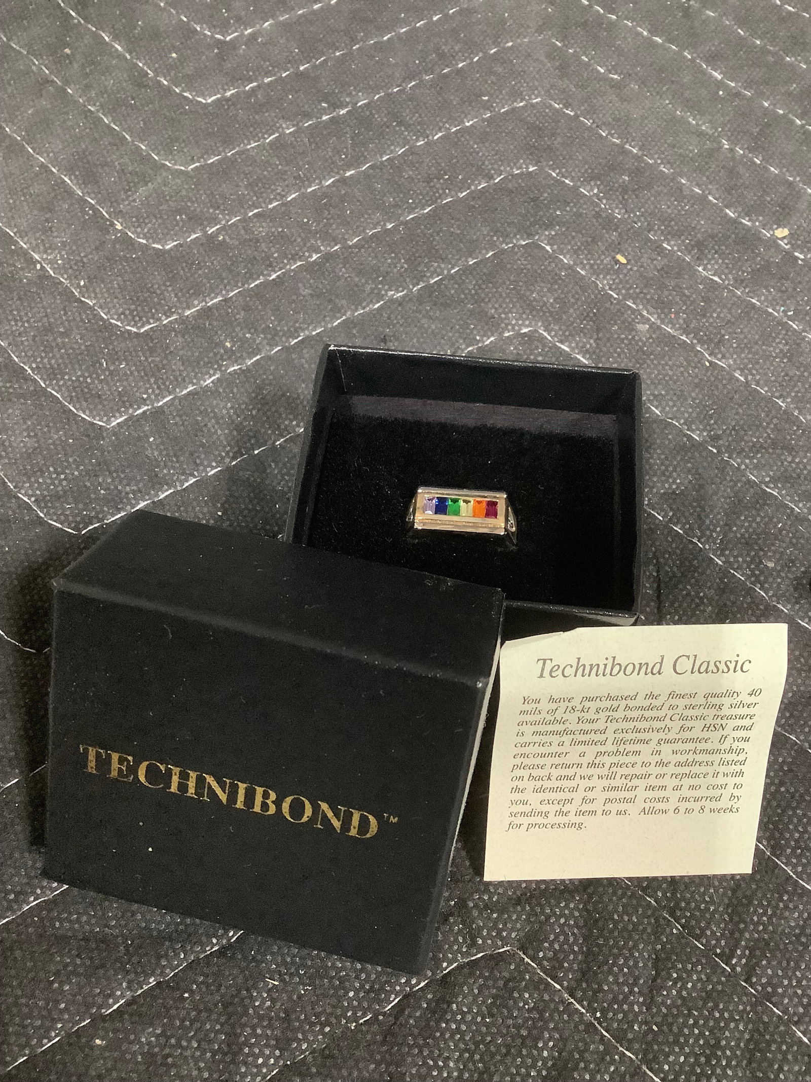 Technibond 2 tone rainbow ring(8) (1 of 1)