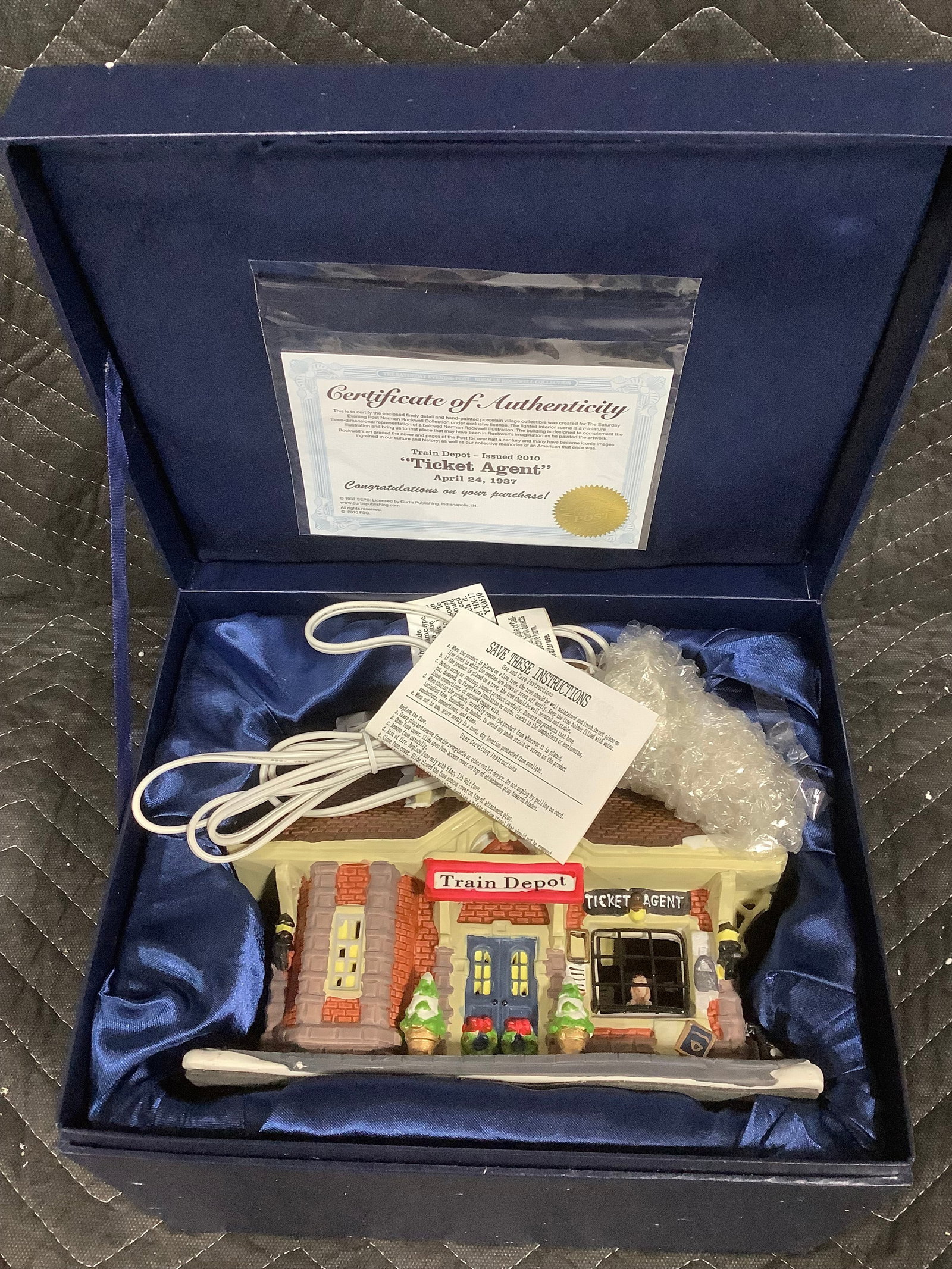 Norman Rockwell Ticket Agent train station collectible with COA (1 of 1)