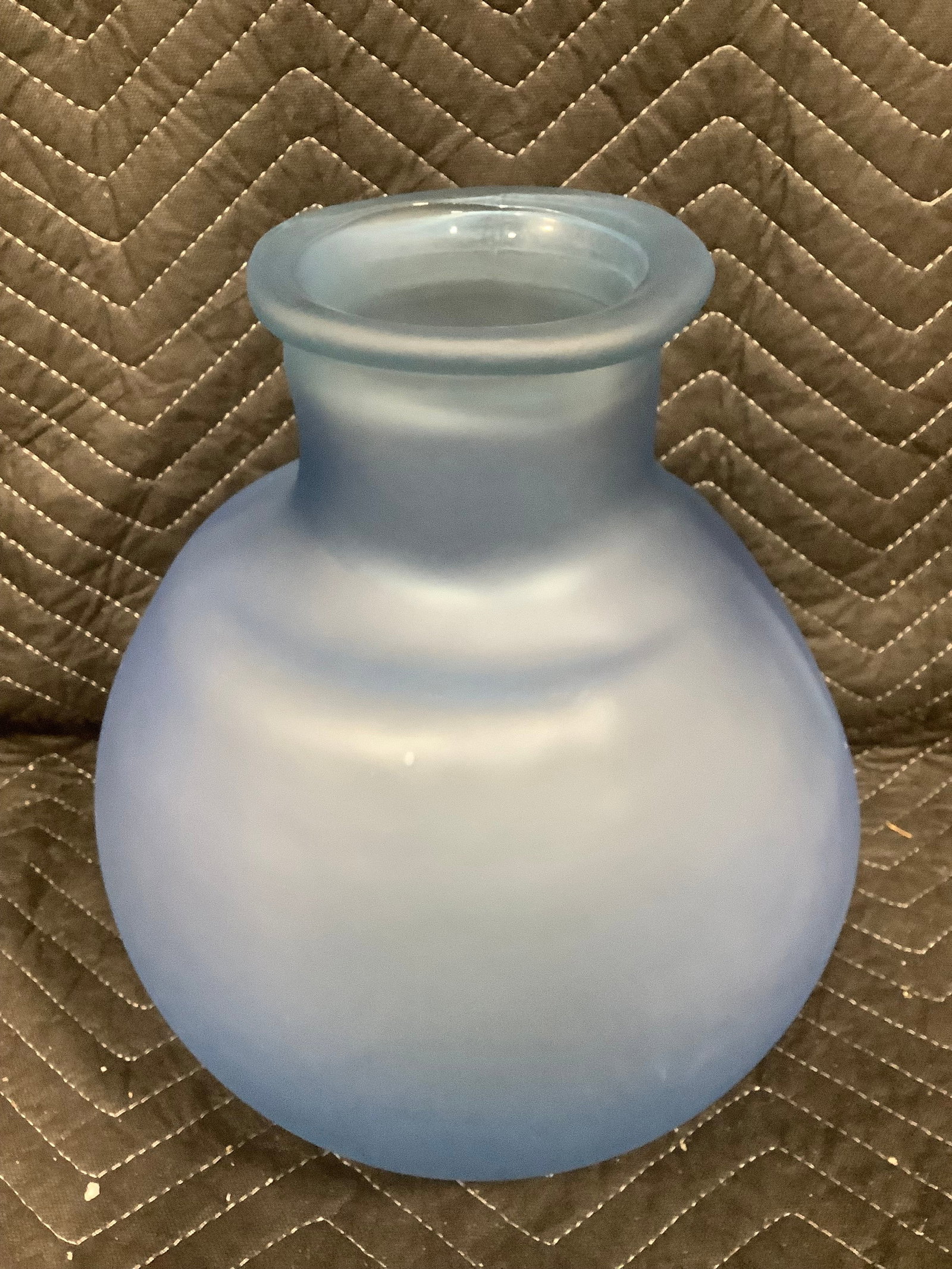 Light blue frosted finish vase(12.5in tall): Light blue frosted finish vase(12.5in tall)