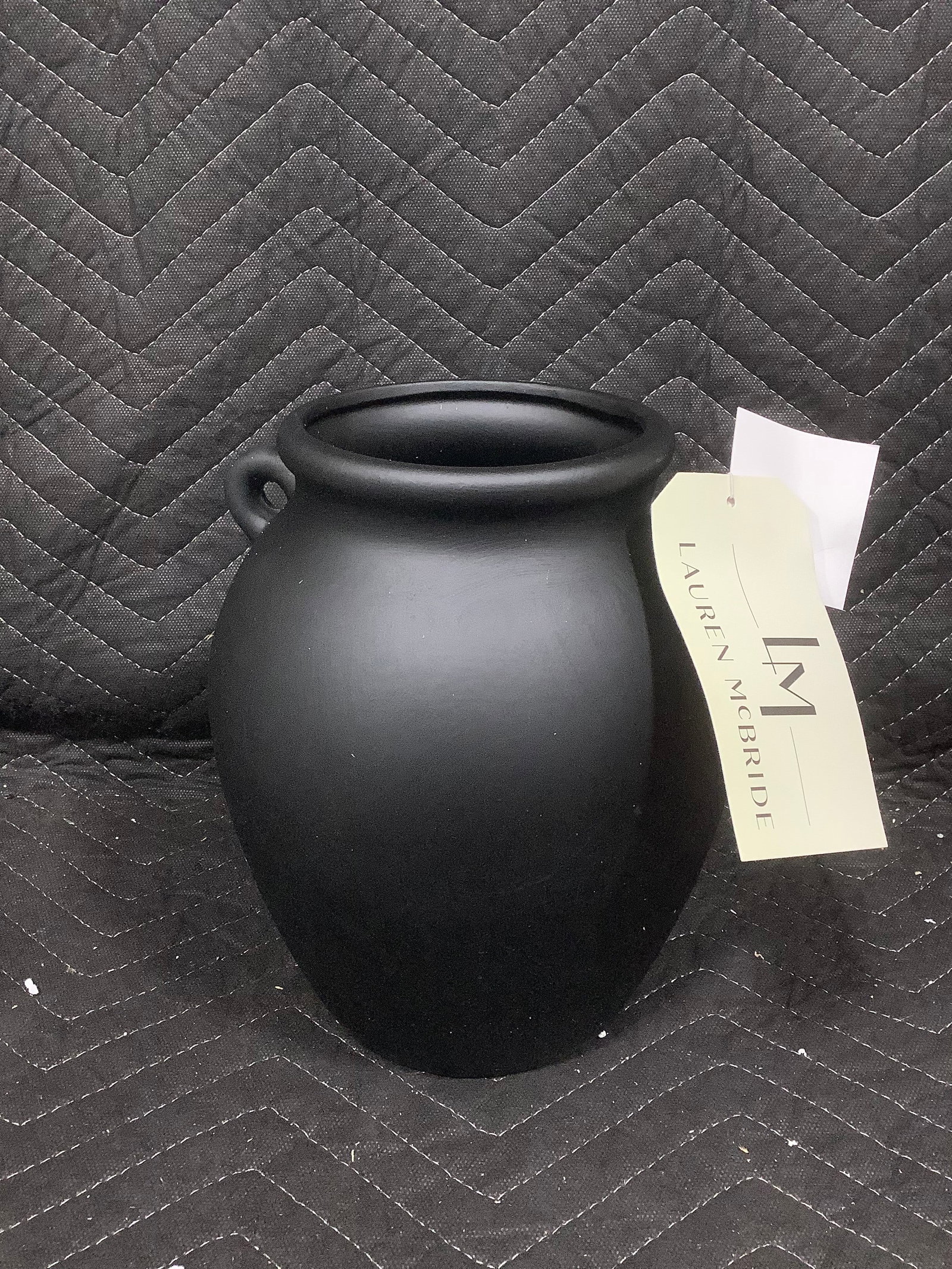 Lauren McBride vase*new with tag*(9.5in tall): Lauren McBride vase*new with tag*(9.5in tall)