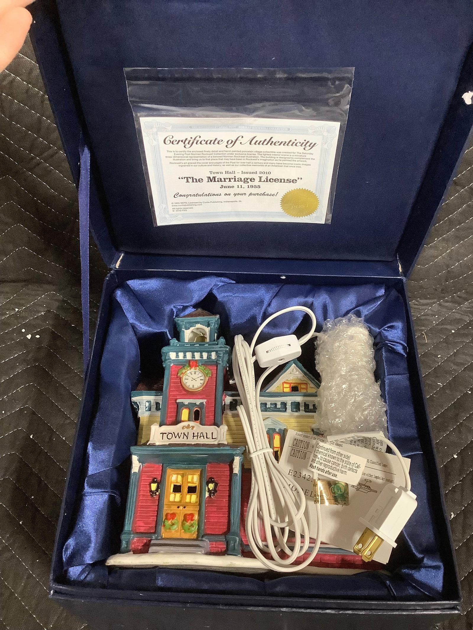 Norman Rockwell "The Marriage License" town hall collectible with COA*new in package*: Norman Rockwell "The Marriage License" town hall collectible with COA*new in package*