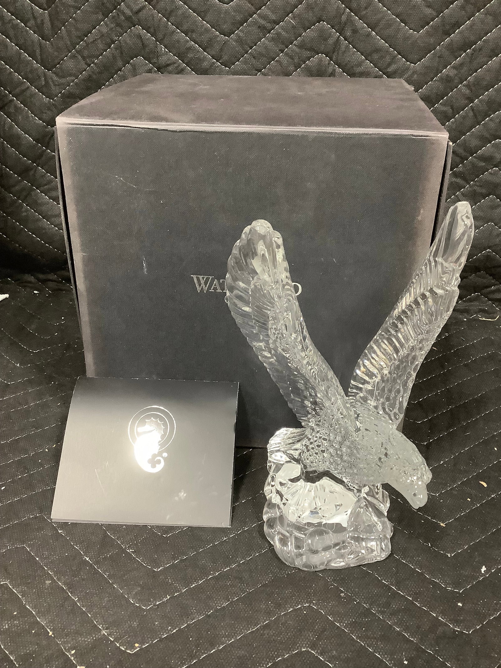 Waterford Fred Curtis Eagle crystal sculpture(8in tall) (1 of 1)