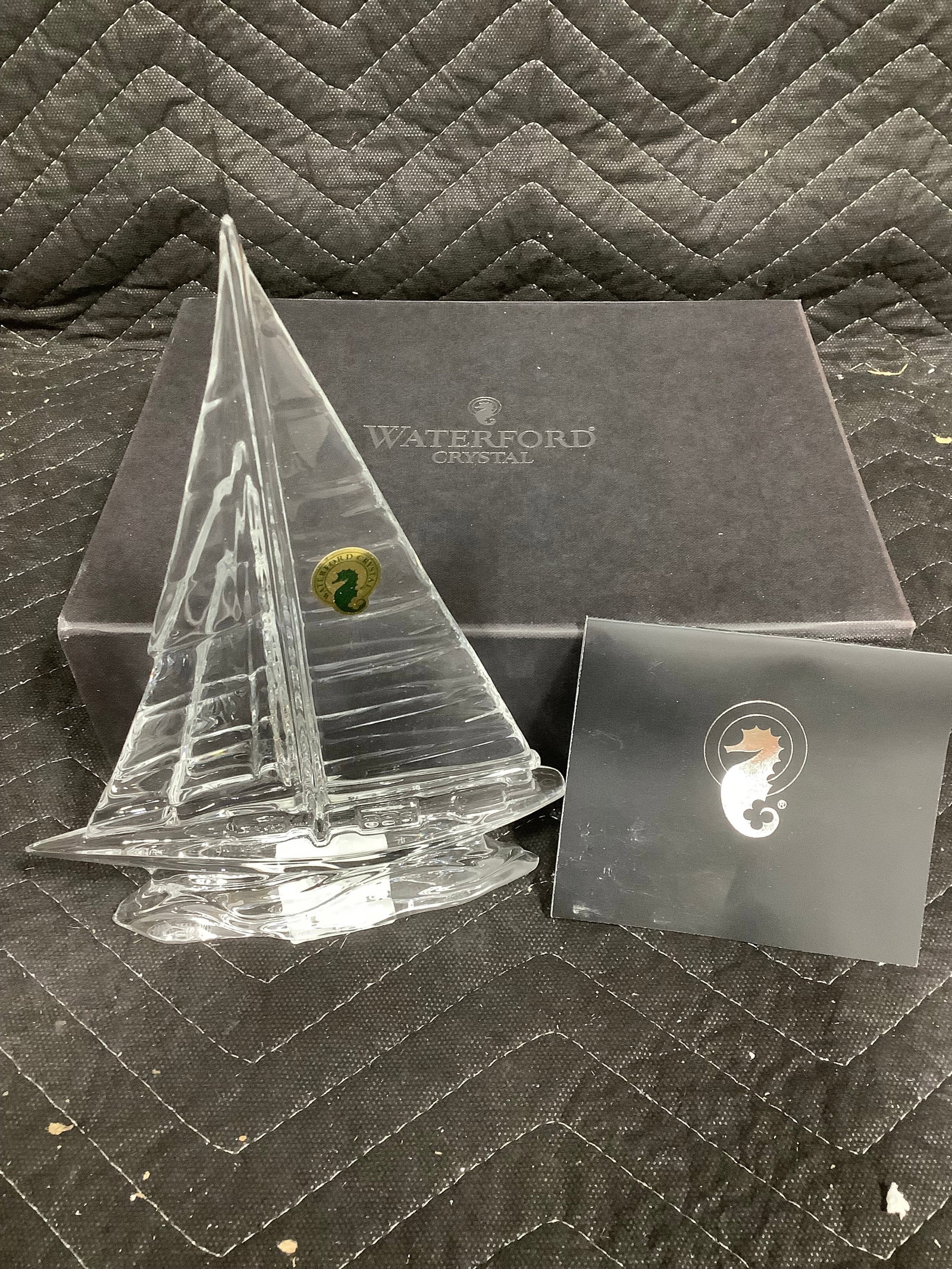 Waterford crystal clear sailboat(9in tall): Waterford crystal clear sailboat(9in tall)