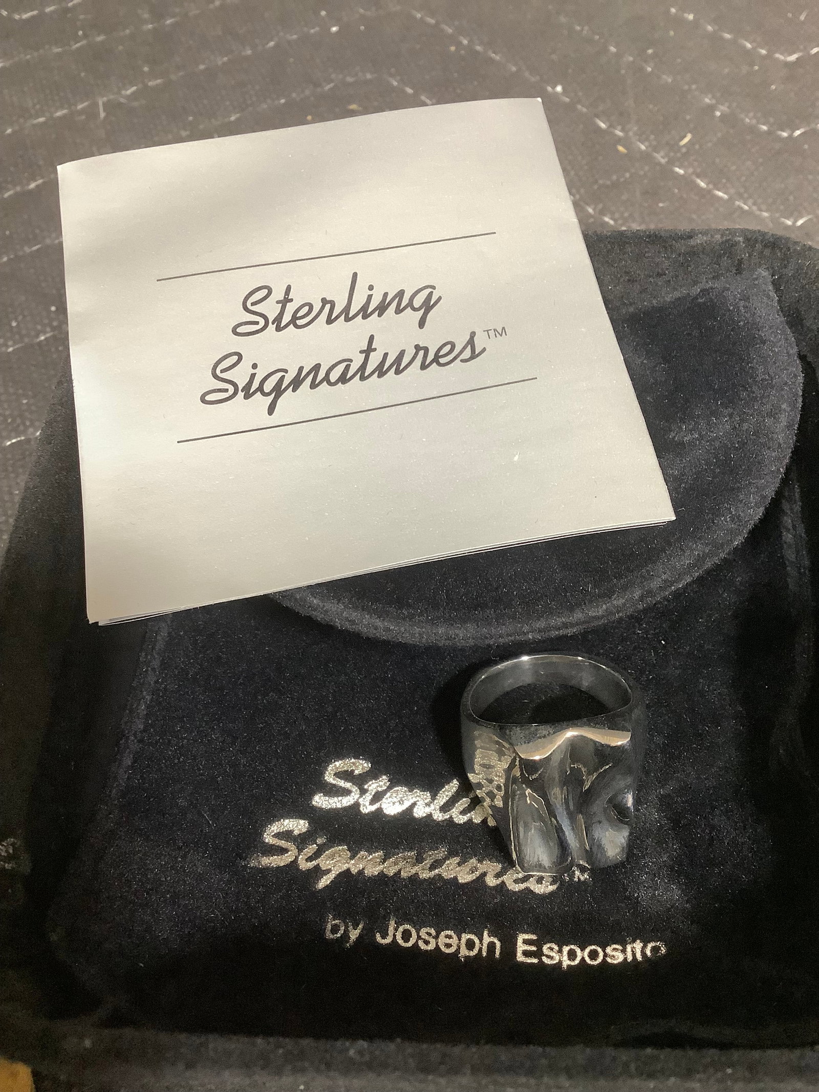 Joseph Esposito sterling bold ripple ring(8) (1 of 1)