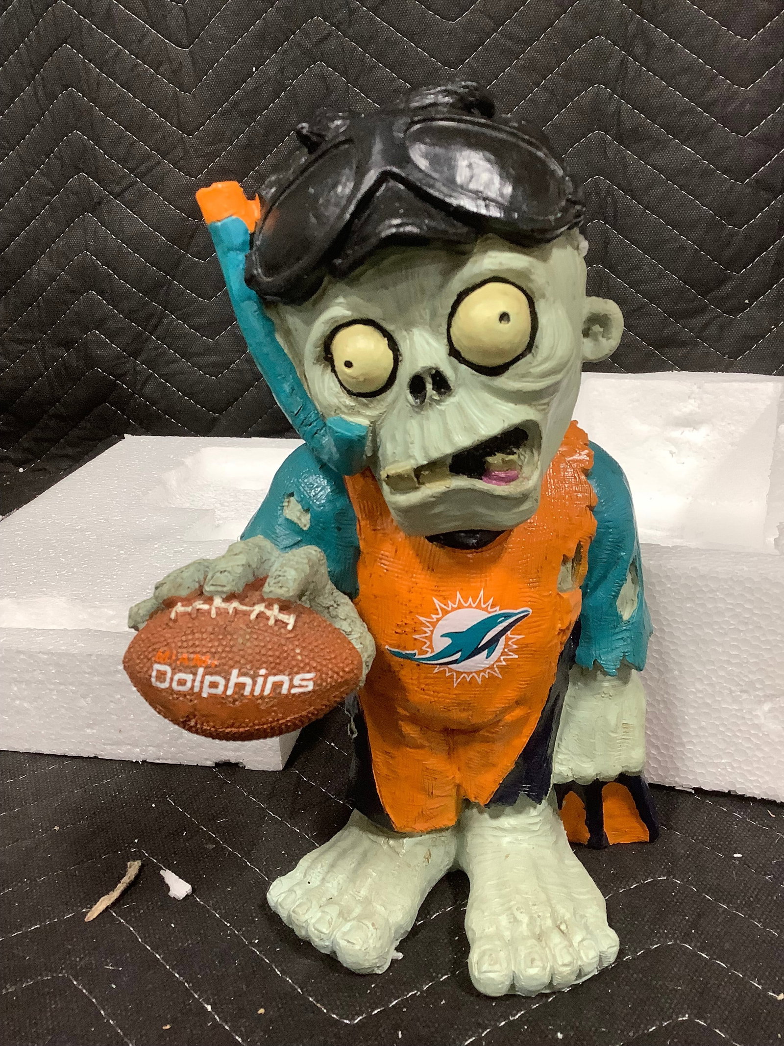 NFL Miami Dolphins Collectible Zombie Figure (9.5in Tall): NFL Miami Dolphins Collectible Zombie Figure (9.5in Tall)