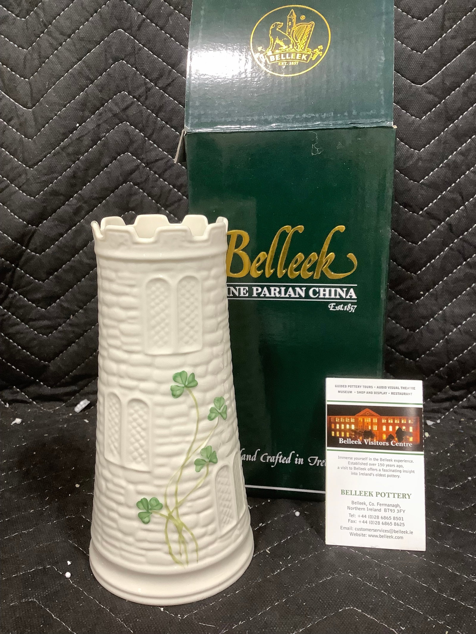 Belleek Handcrated Pottery Vase (7.5in Tall) (1 of 1)