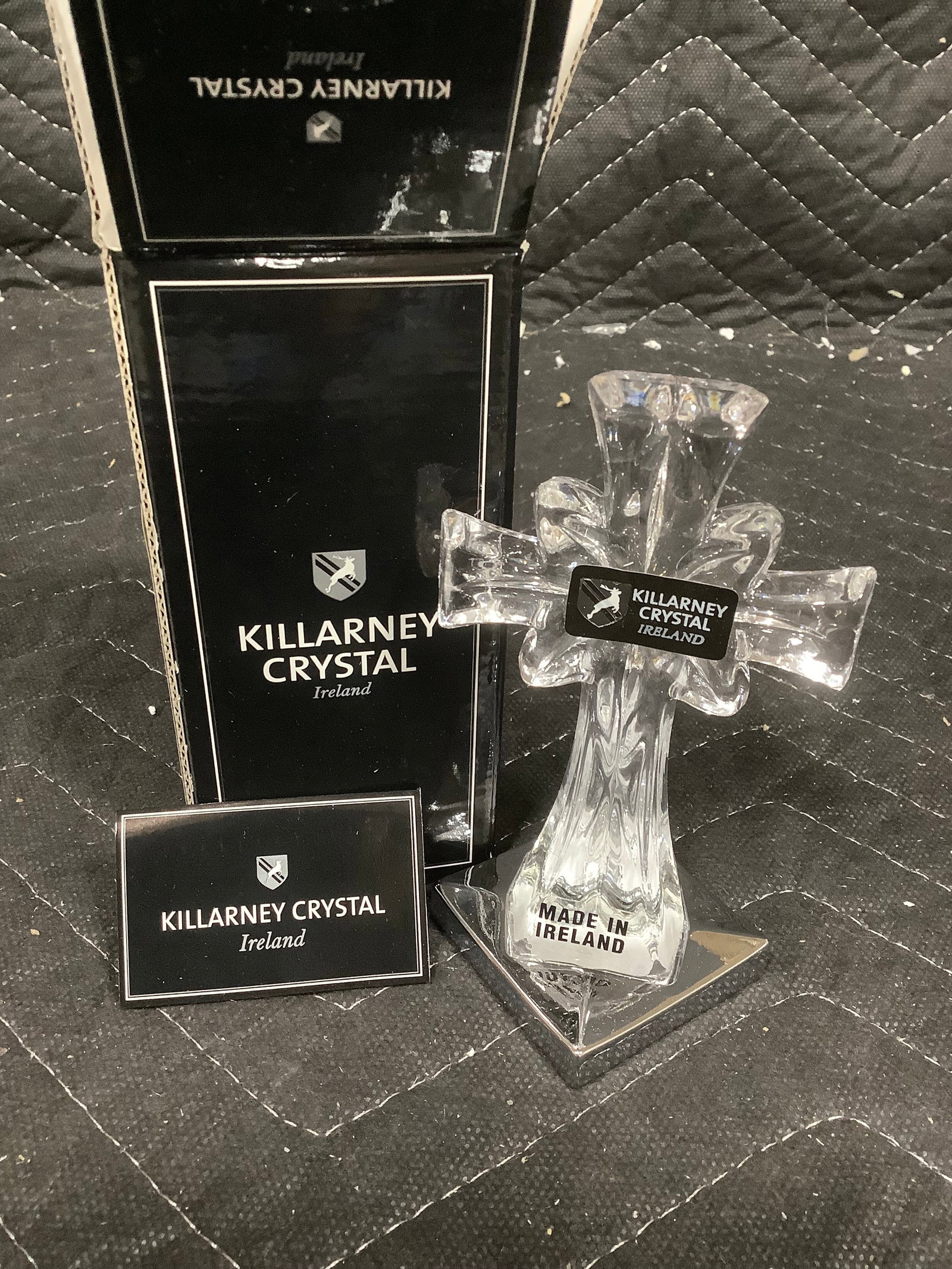 Killarney Crystal Ireland Cross Figure (5in Tall): Killarney Crystal Ireland Cross Figure (5in Tall)