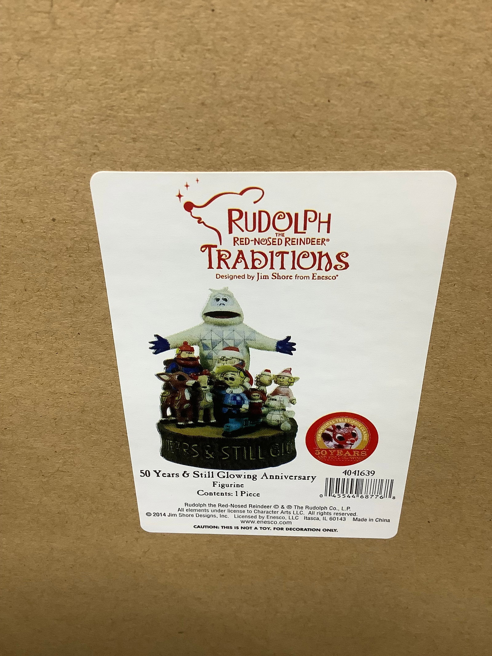 Jim Shore Rudolph the Red Nose Reindeer 50 Years and Still Glowing figurine*new in package* (1 of 1)