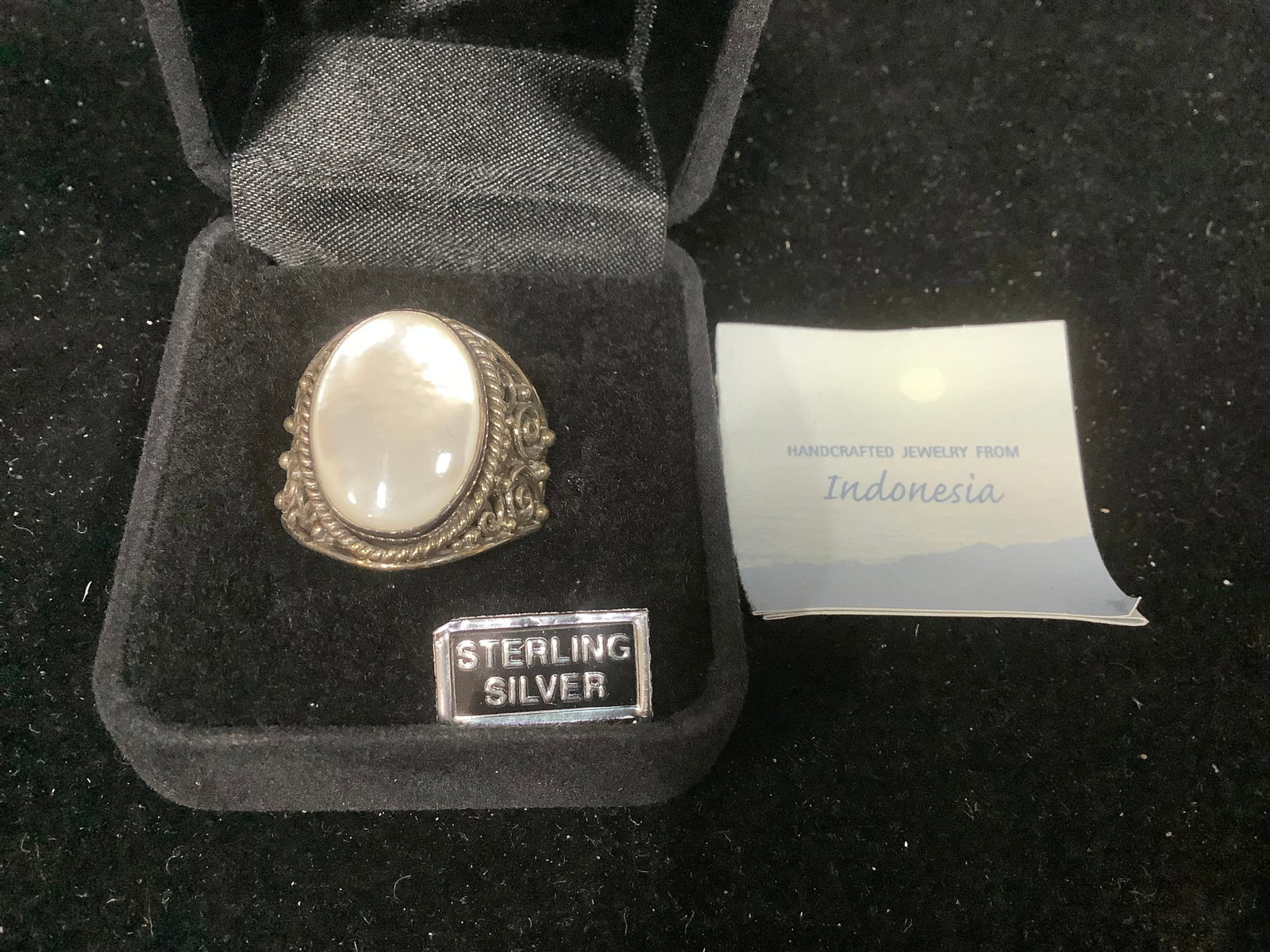 Artisan Crafted Sterling Tali Air Gemstone Ring (size: 8): Artisan Crafted Sterling Tali Air Gemstone Ring (size: 8)