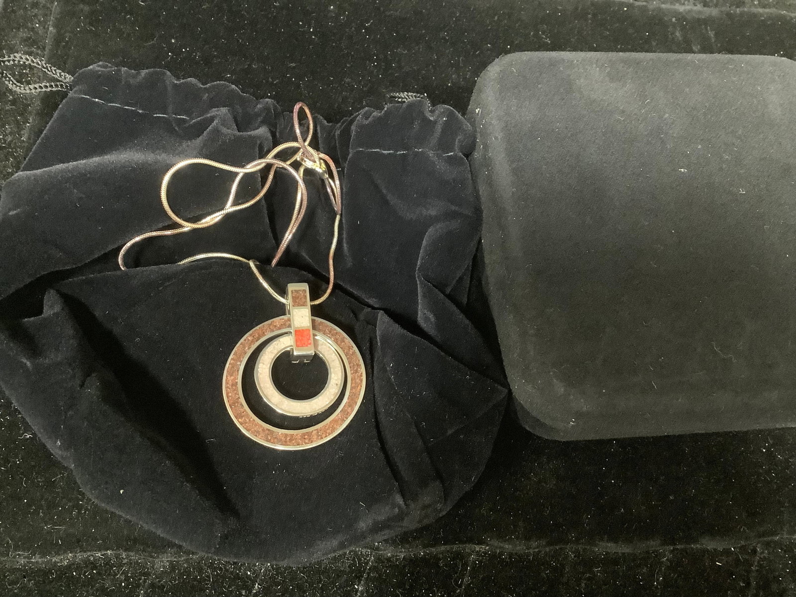 Stoneform Sterling Reversible Inlay Enhancer with 18in Chain: Stoneform Sterling Reversible Inlay Enhancer with 18in Chain