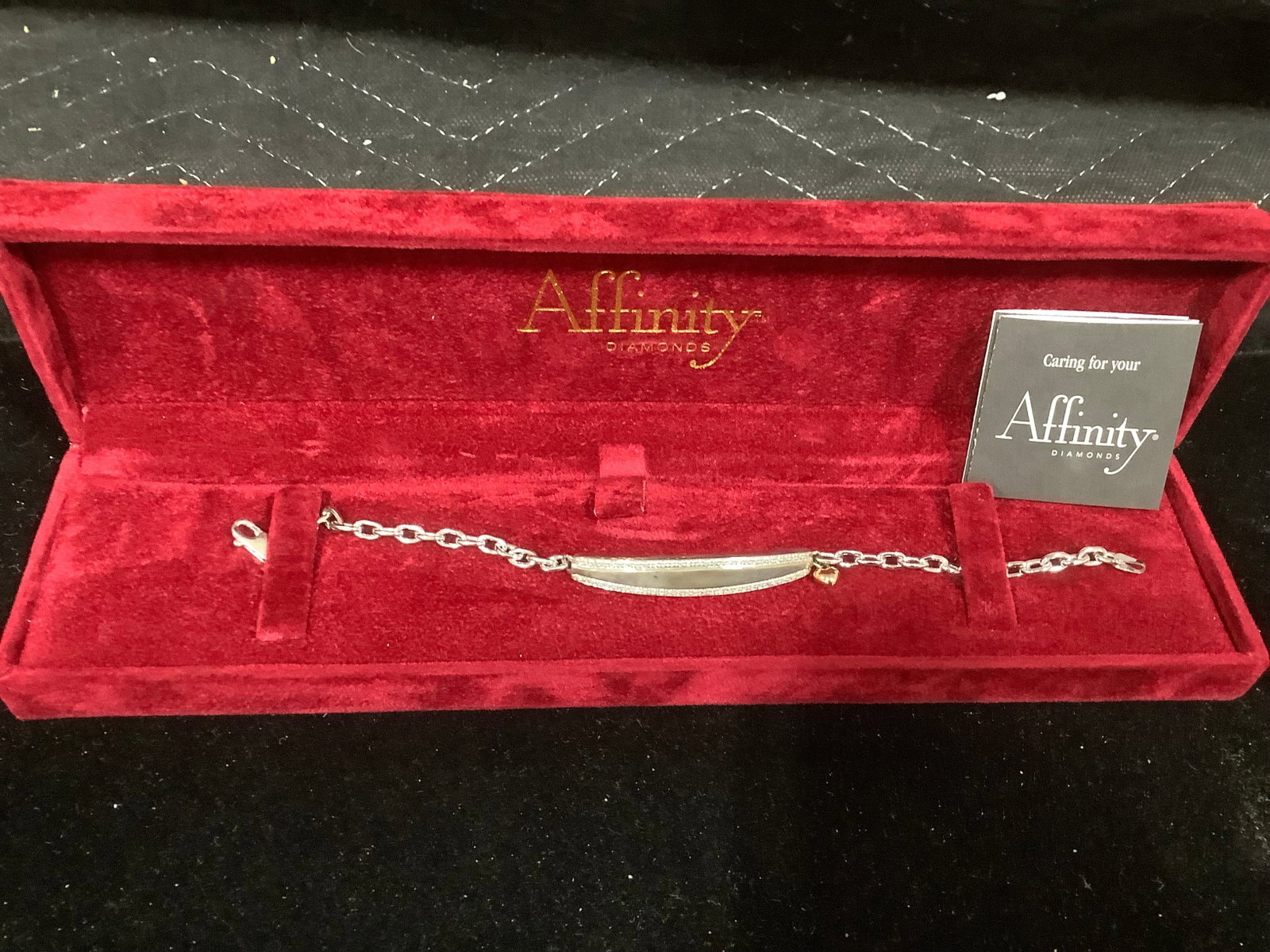 Affinity Diamond 1/4 ct tw Sterling 14k 7 1.2in Bracelet: Affinity Diamond 1/4 ct tw Sterling 14k 7 1.2in Bracelet