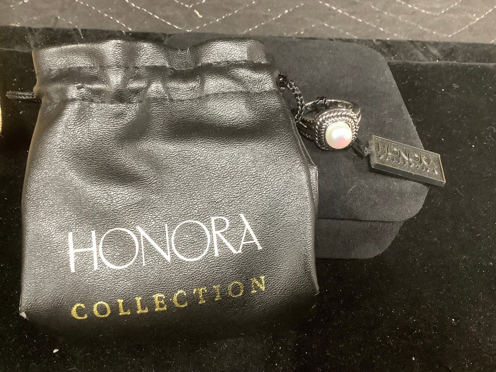 Honora Cultured Freshwater Pearl Rope Design Sterling Ring (Size: 8): Honora Cultured Freshwater Pearl Rope Design Sterling Ring (Size: 8)