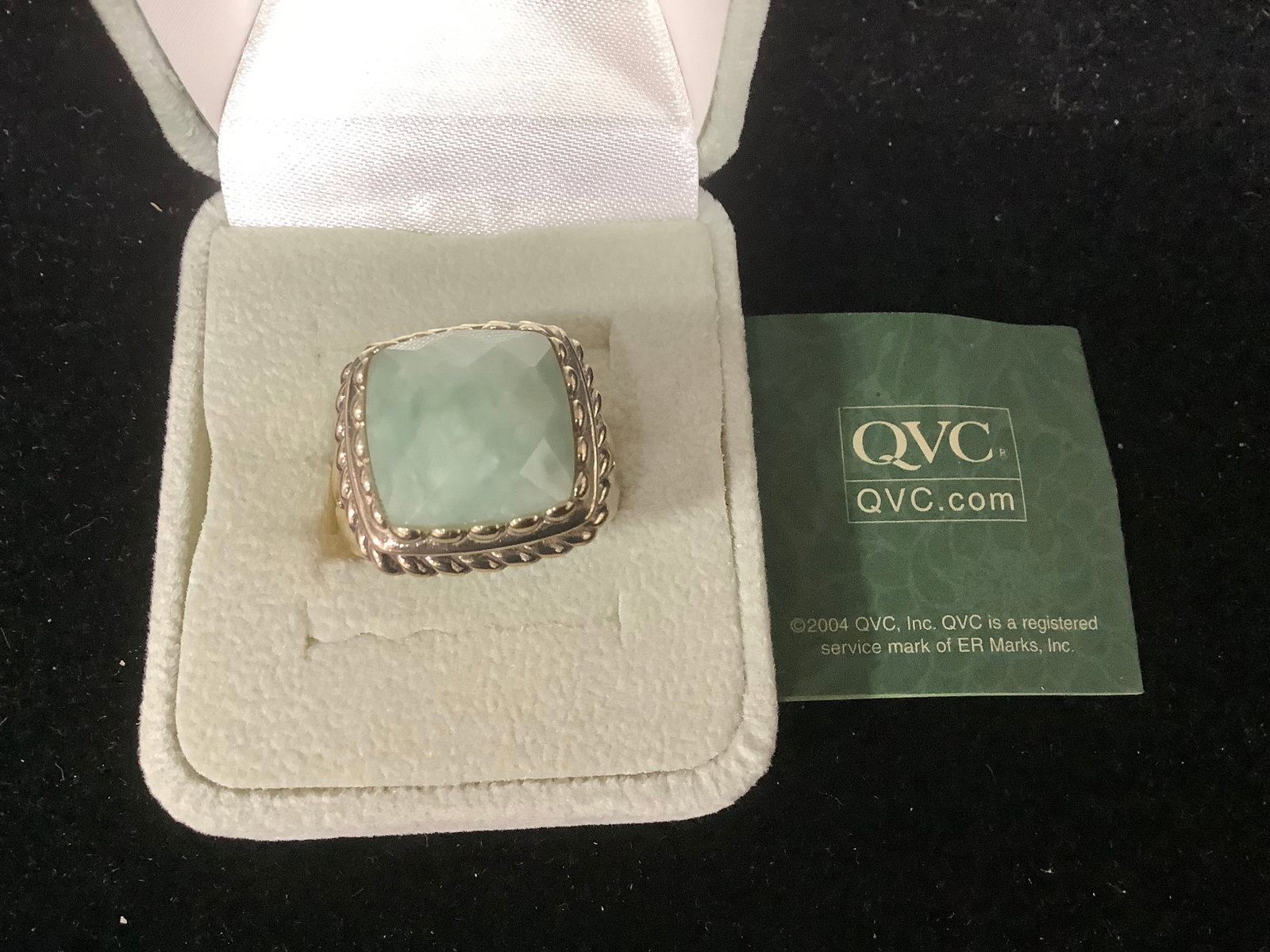 Chinese Jade Sterling New Vision Ring (Size: 9): Chinese Jade Sterling New Vision Ring (Size: 9)