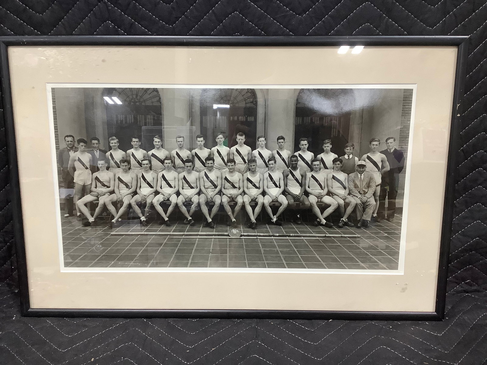 1936 black and white framed photographic print(15.5inx23.5in): 1936 black and white framed photographic print(15.5inx23.5in)