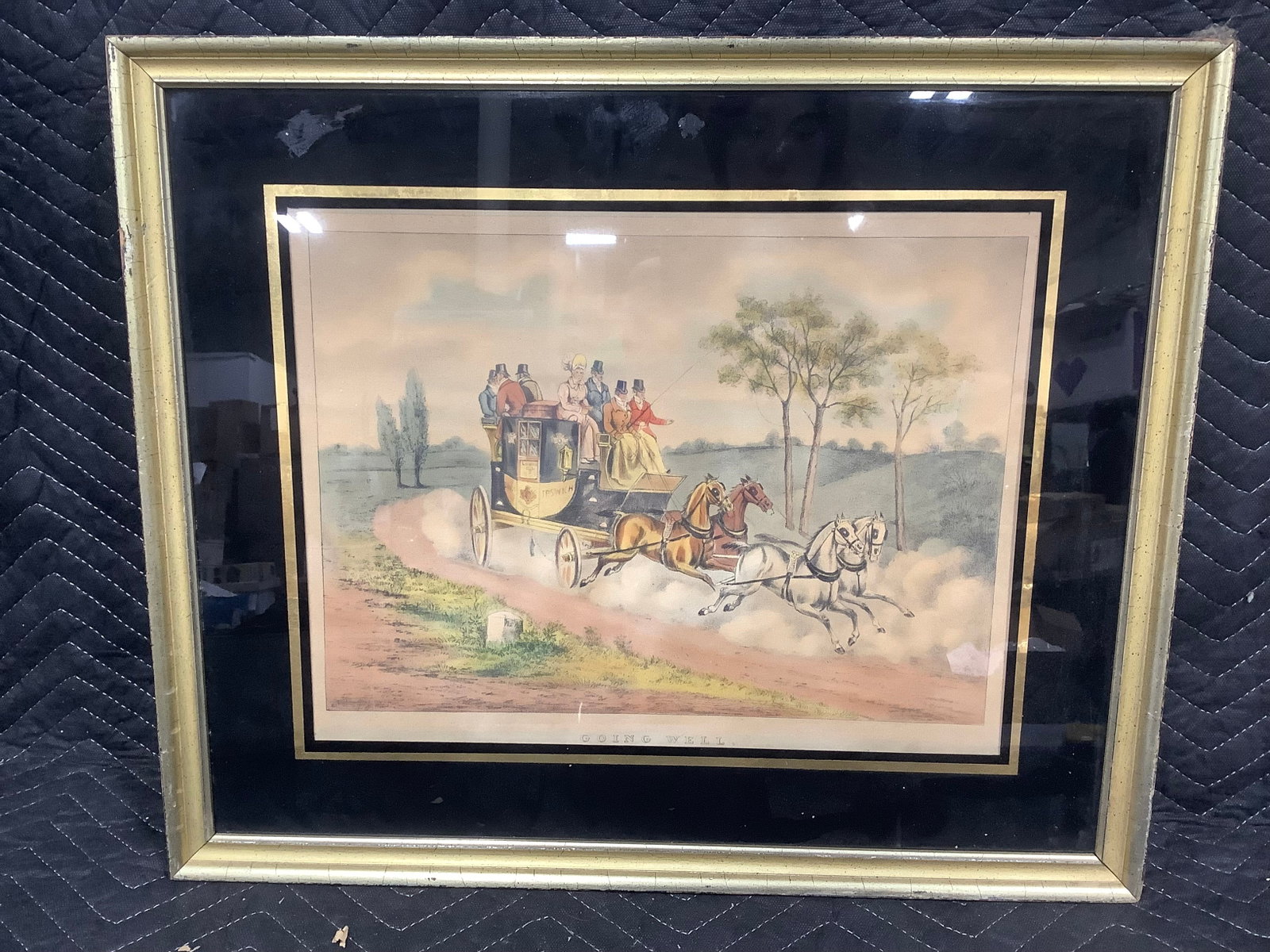 Framed 'Going Well' Art Print (19inx23in): Framed 'Going Well' Art Print (19inx23in)