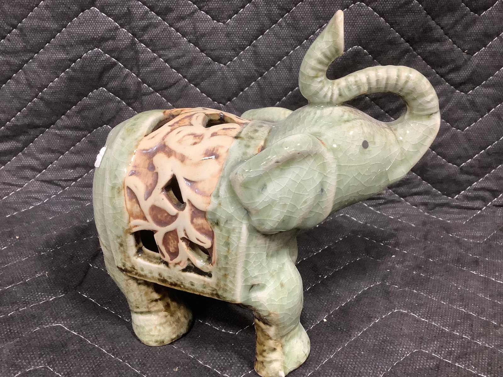 Ceramic Elephant Statue (6in Tall) (1 of 1)