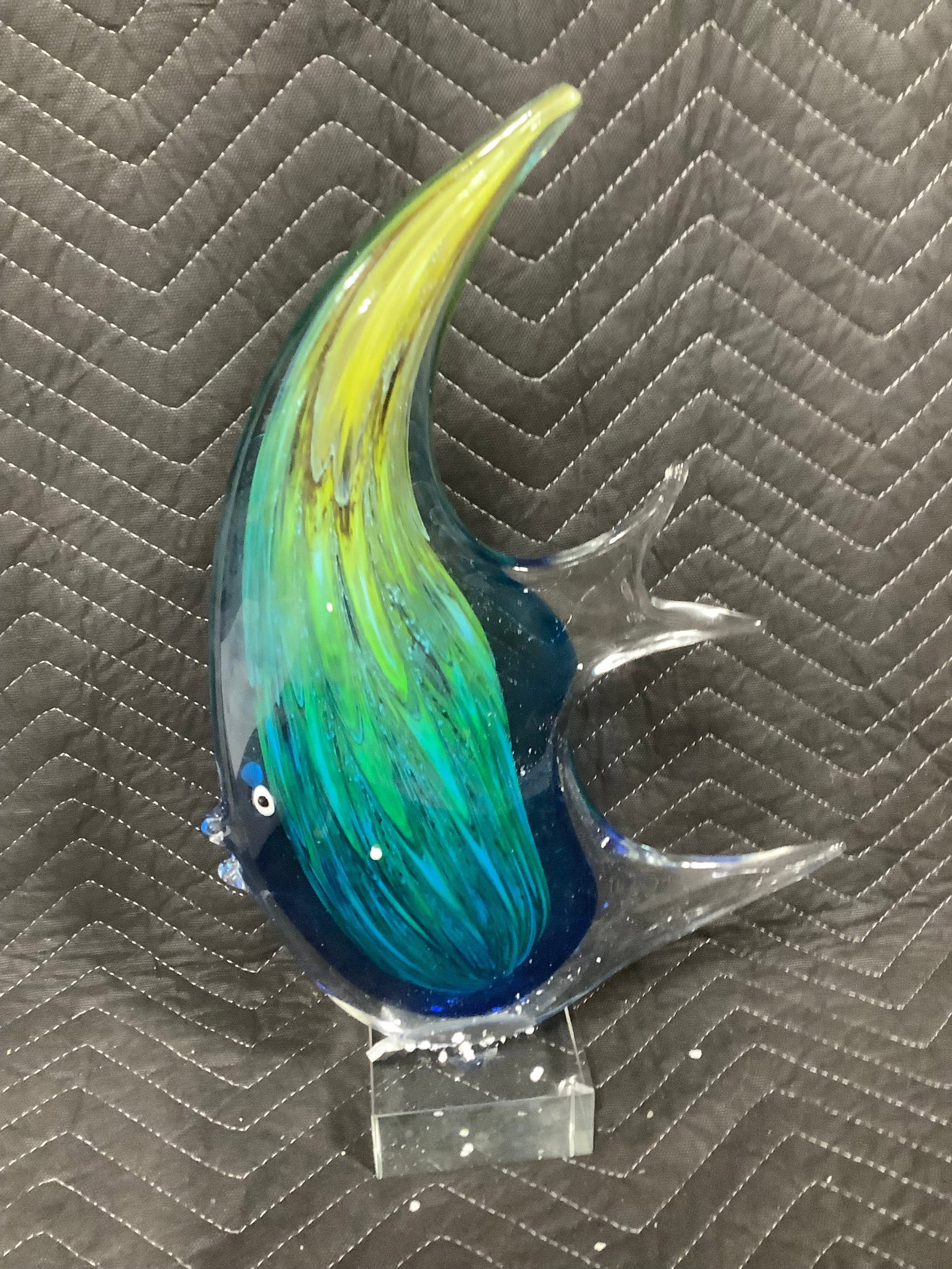 Dale Tiffany 3D Handblown Art Glass Fish Statue (17.5in Tall) (1 of 1)