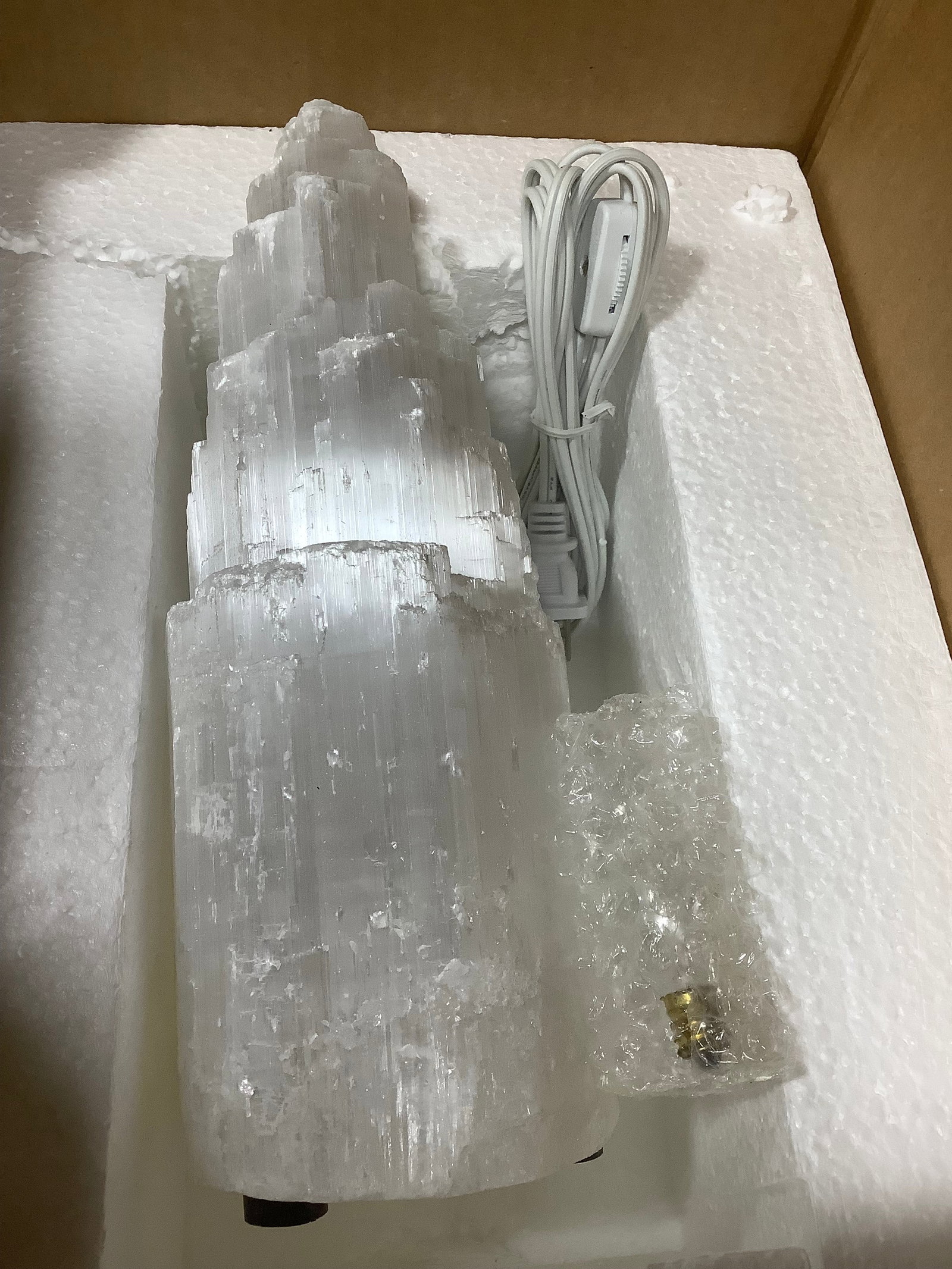 Jay King Selenite Empire Lamp (10.5in tall) (1 of 1)