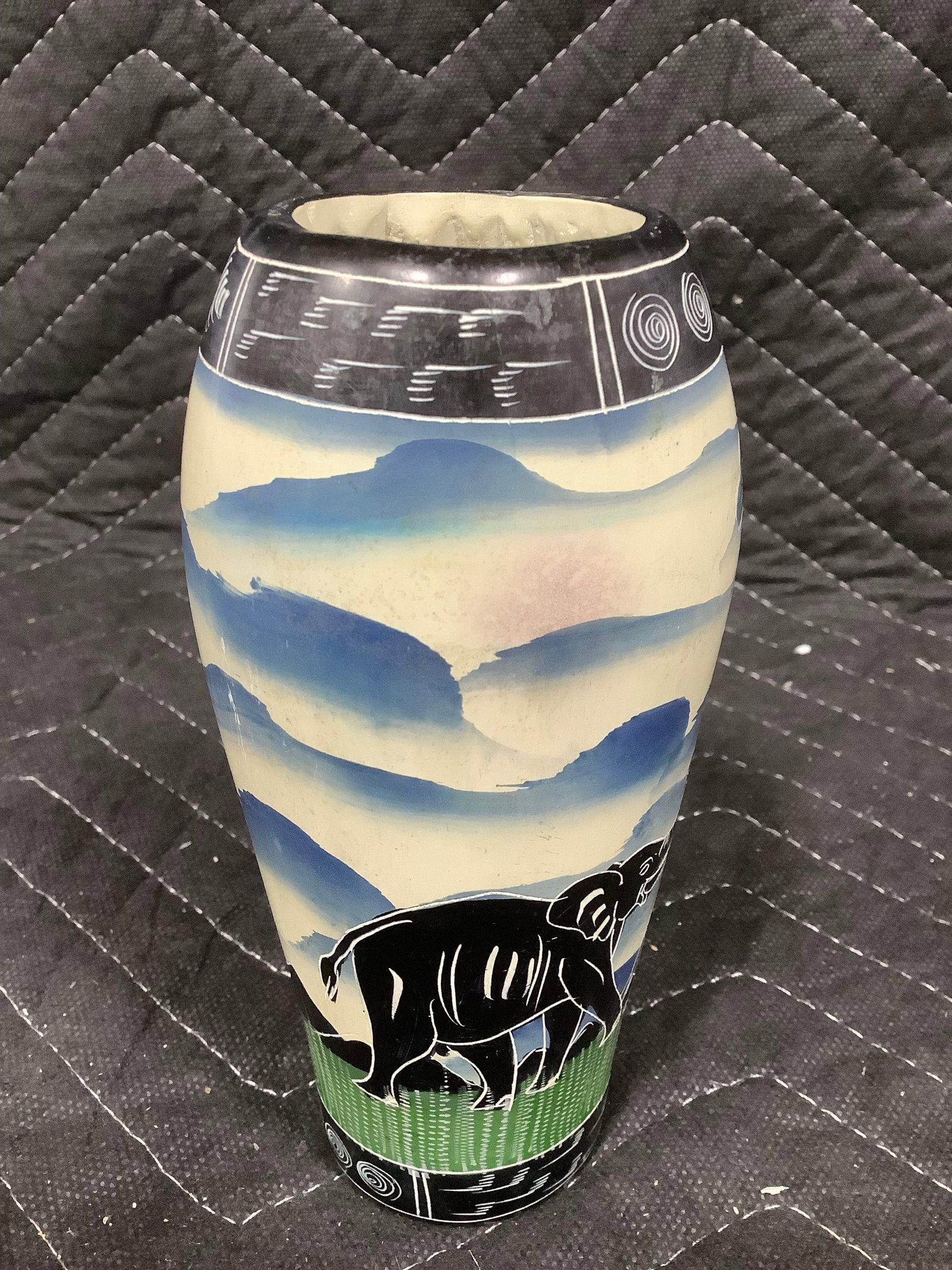 Handcarved Soapstone Vase (6in Tall) (1 of 1)