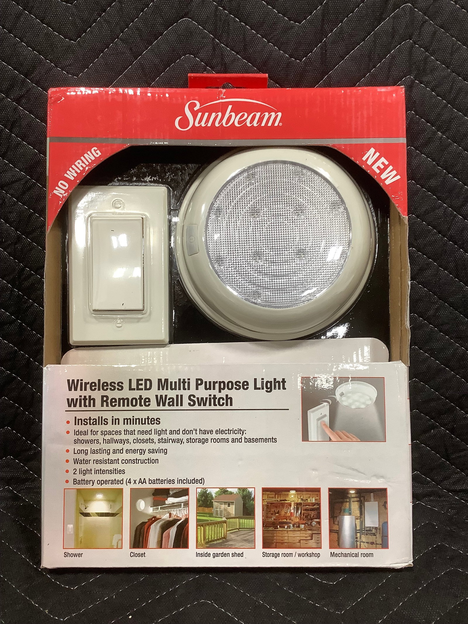 Sunbeam Wireless LED Multi-Purpose Light with Remote Wall Switch *new in box* (1 of 1)