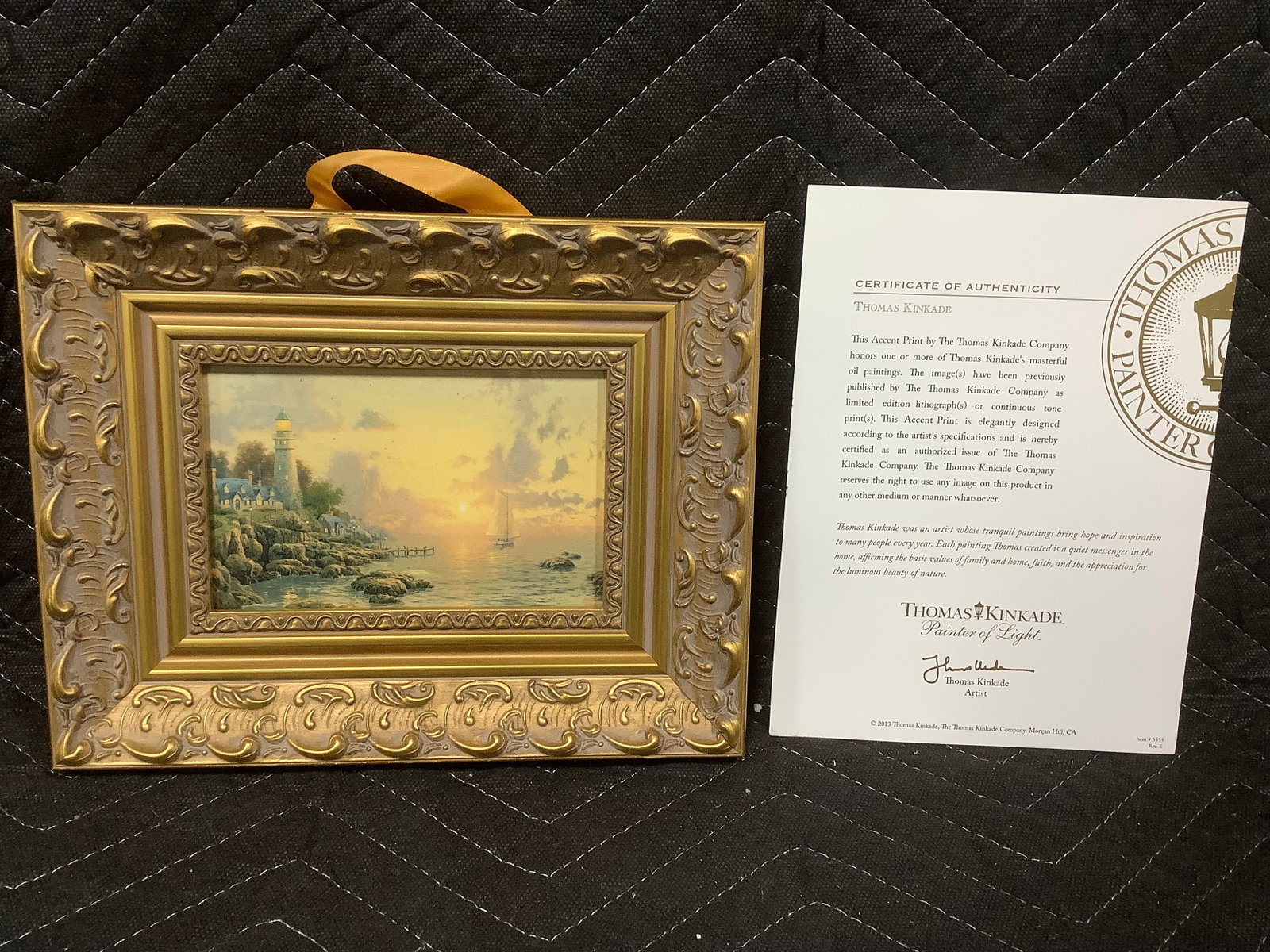 Framed Thomas Kinkade Art Print with COA (8inx9.5in) (1 of 1)