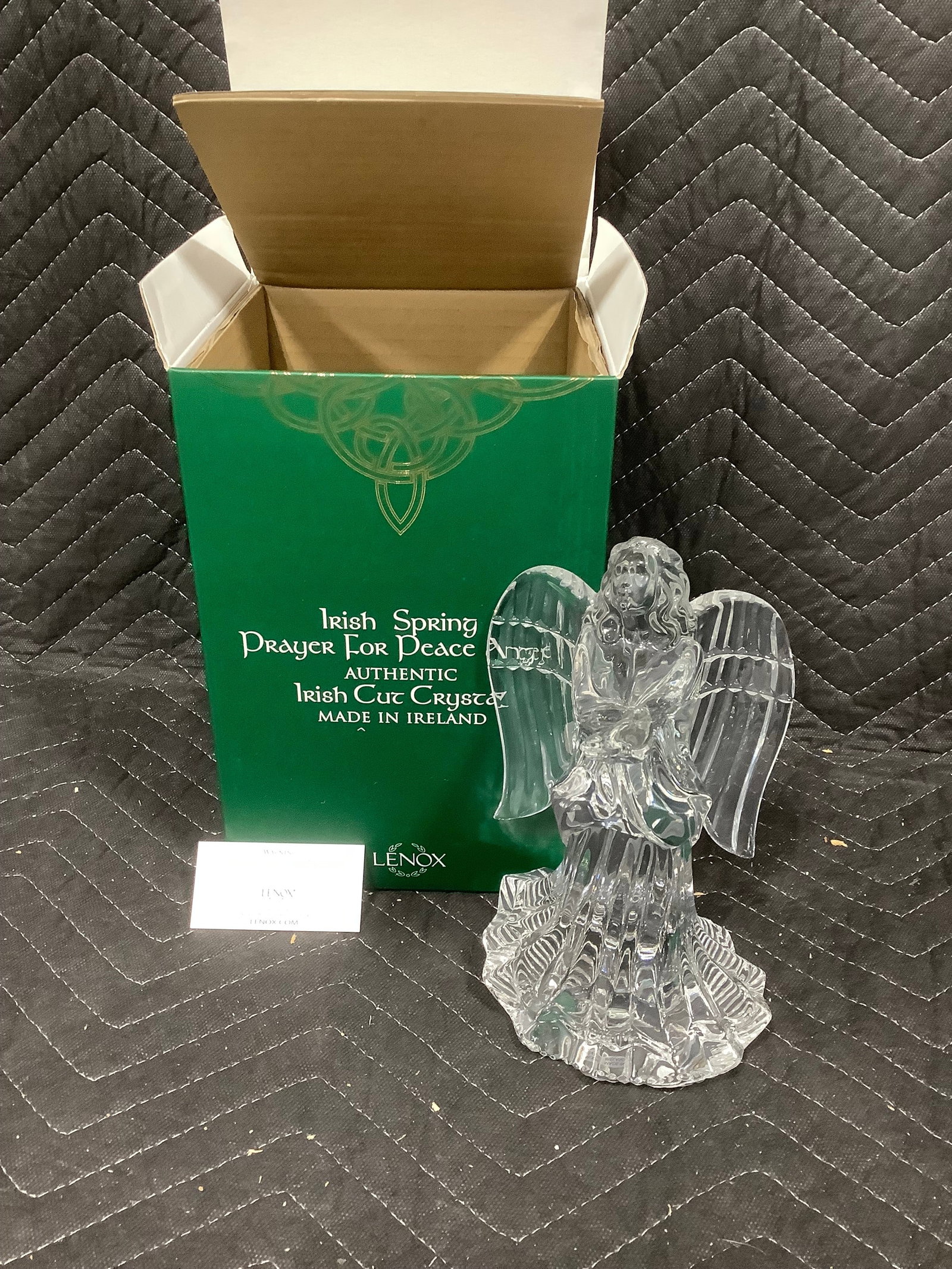 Lenox Irish Spring prayer for the pace crystal statue(8in tall) (1 of 1)