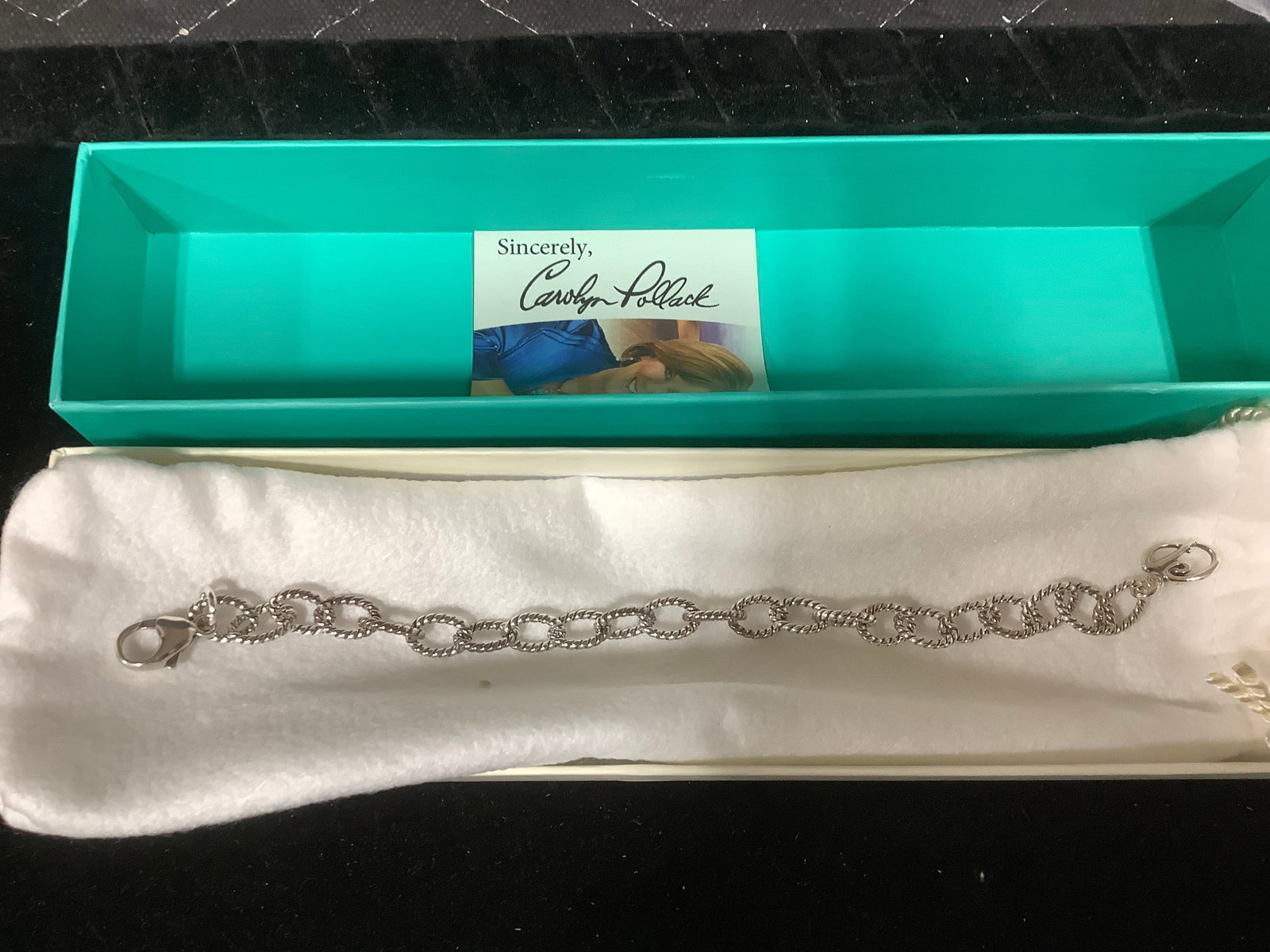 Carolyn Pollack Sterling 8in Rope Chain Bracelet: Carolyn Pollack Sterling 8in Rope Chain Bracelet