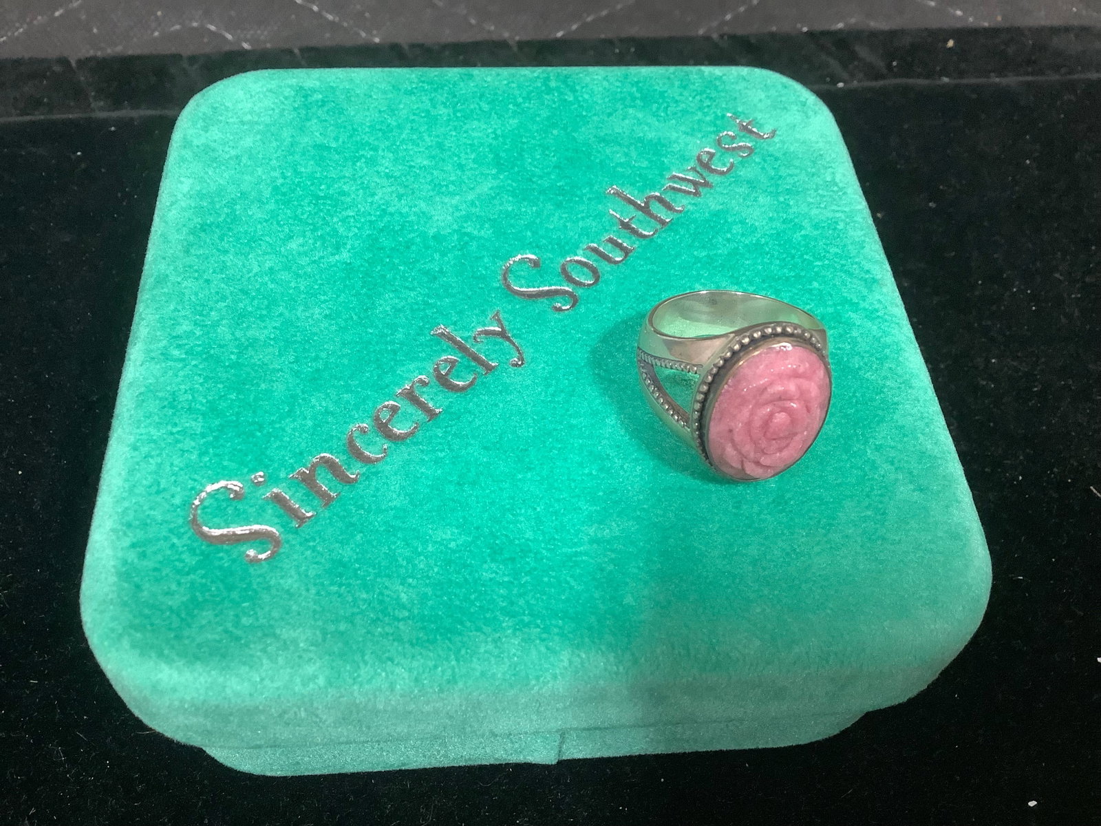 Sincerely Southwest Sterling Rhodonite Ring (Size: 8): Sincerely Southwest Sterling Rhodonite Ring (Size: 8)
