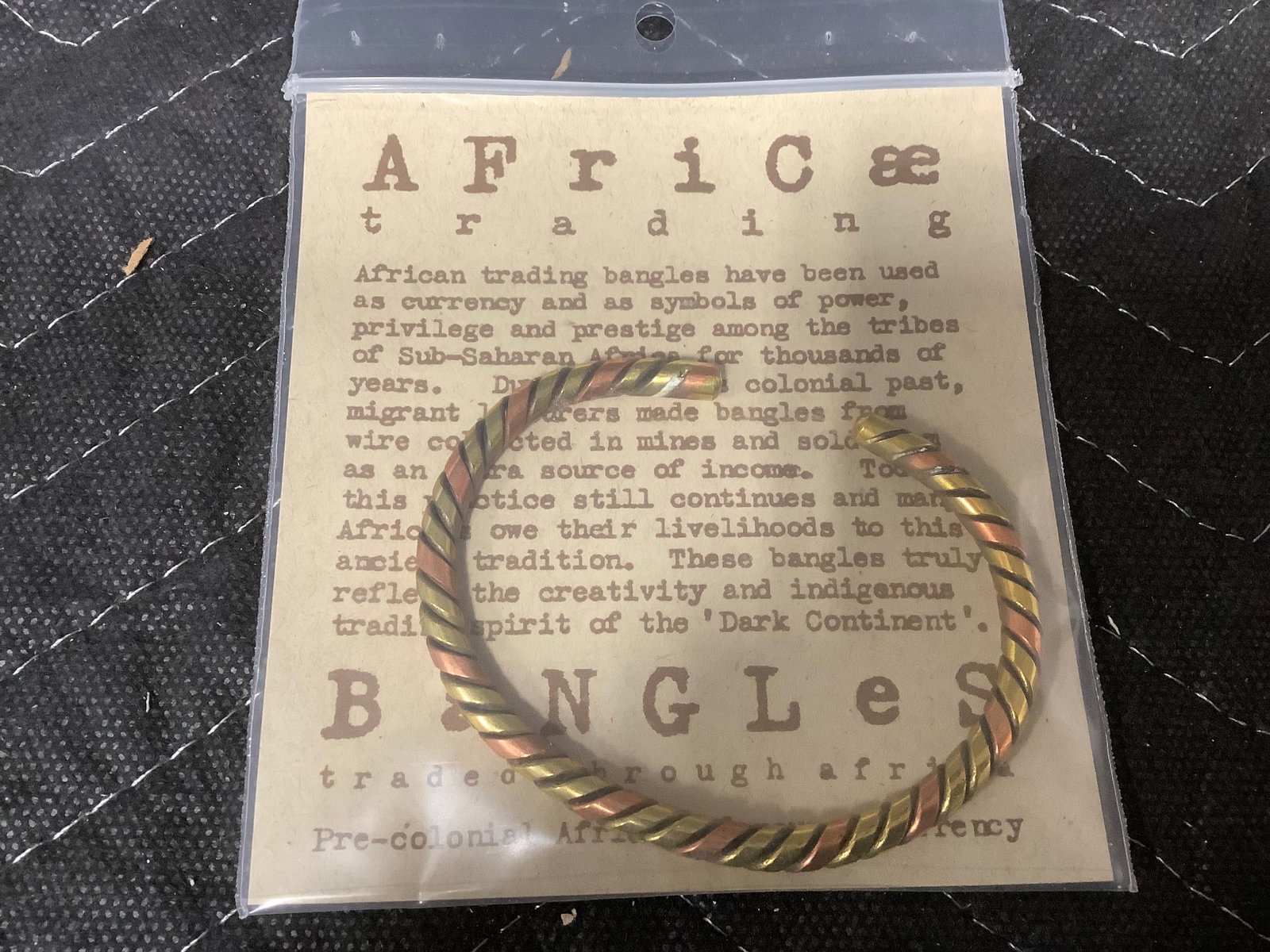 Africae brass currency bracelet: Africae brass currency bracelet