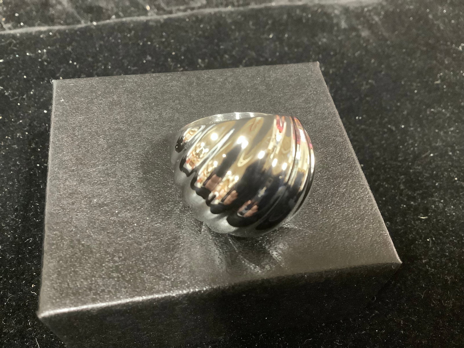 Stainless Steel Rope Design Ring (Size: 8): Stainless Steel Rope Design Ring (Size: 8)