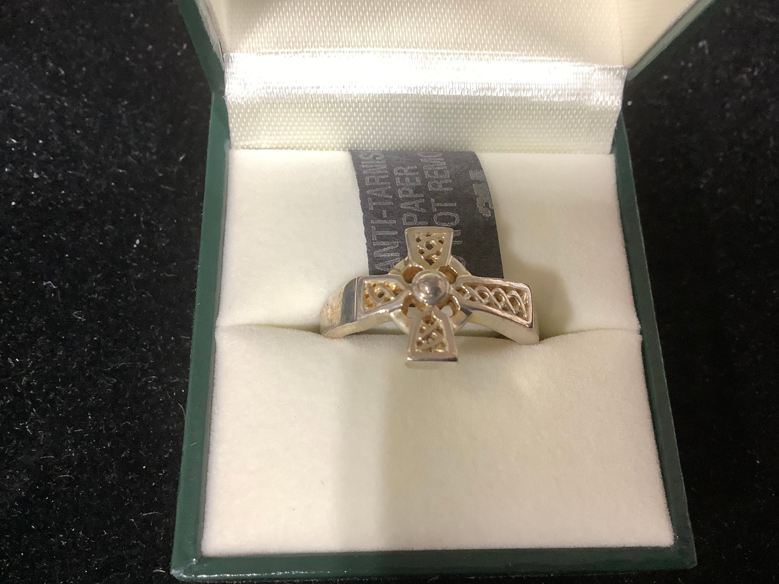 Sterling Silver Celtic Cross Open Work Ring (Size: 8): Sterling Silver Celtic Cross Open Work Ring (Size: 8)