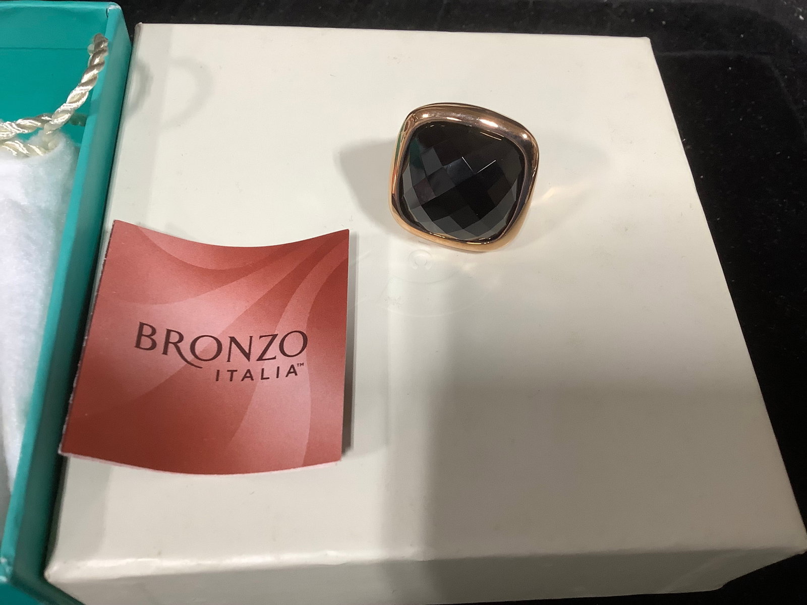 Bronzo Italia Gemstone Ring (Size: 6): Bronzo Italia Gemstone Ring (Size: 6)