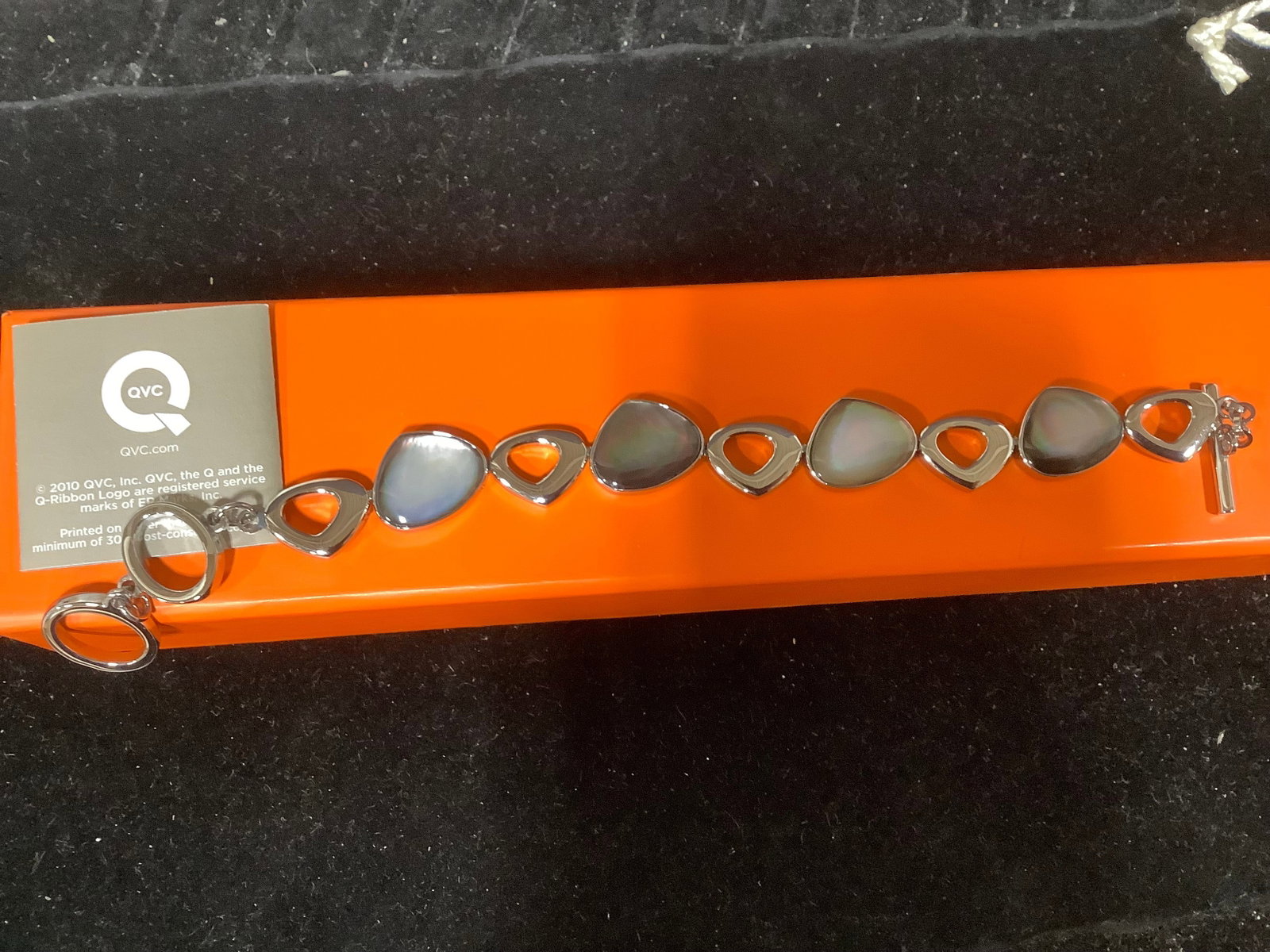 Steel by Design Adjustable Mother of Pearl Link Bracelet: Steel by Design Adjustable Mother of Pearl Link Bracelet