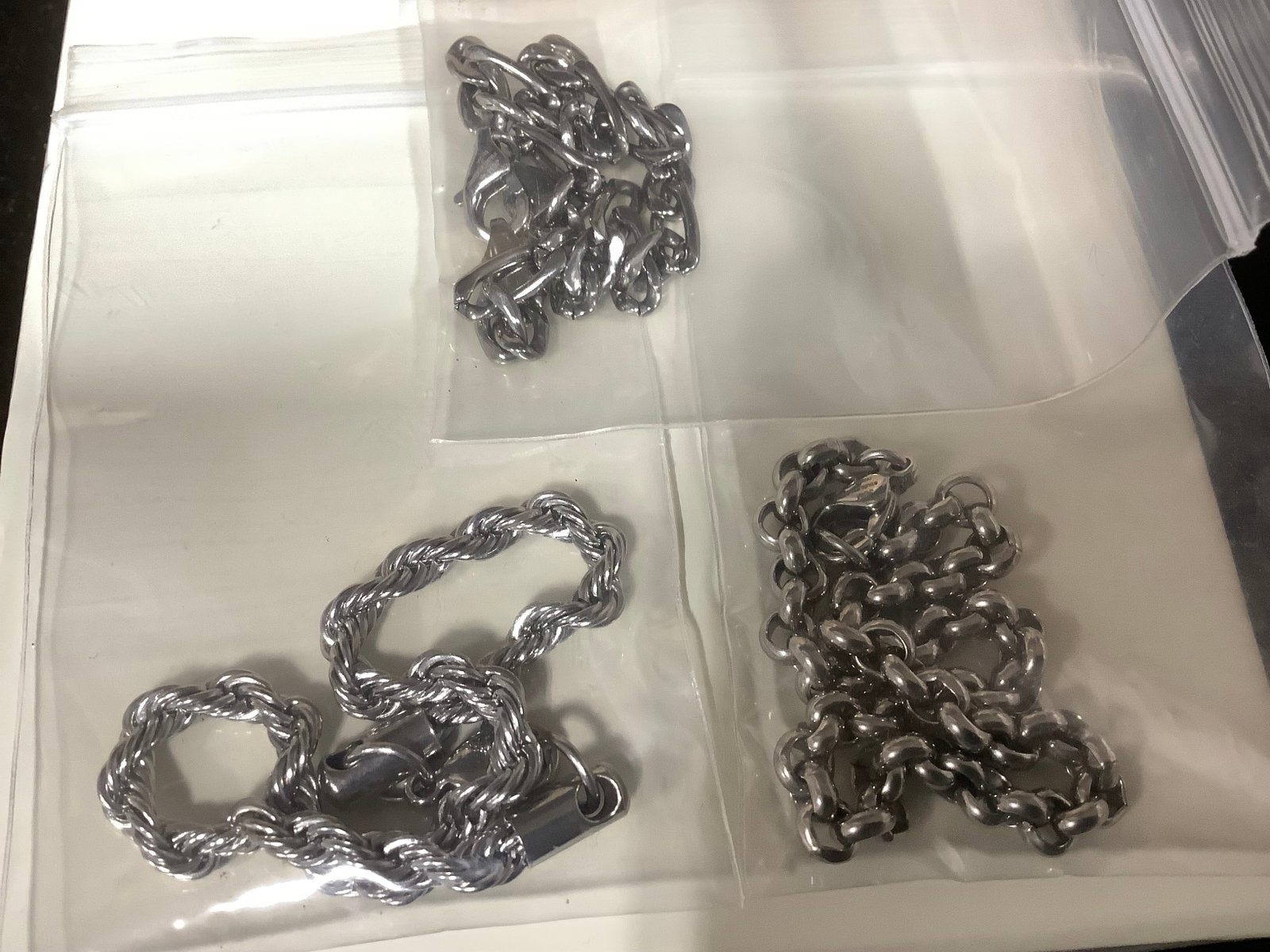 Steel by Design Set of Three Chain Bracelets (7 1/4in): Steel by Design Set of Three Chain Bracelets (7 1/4in)