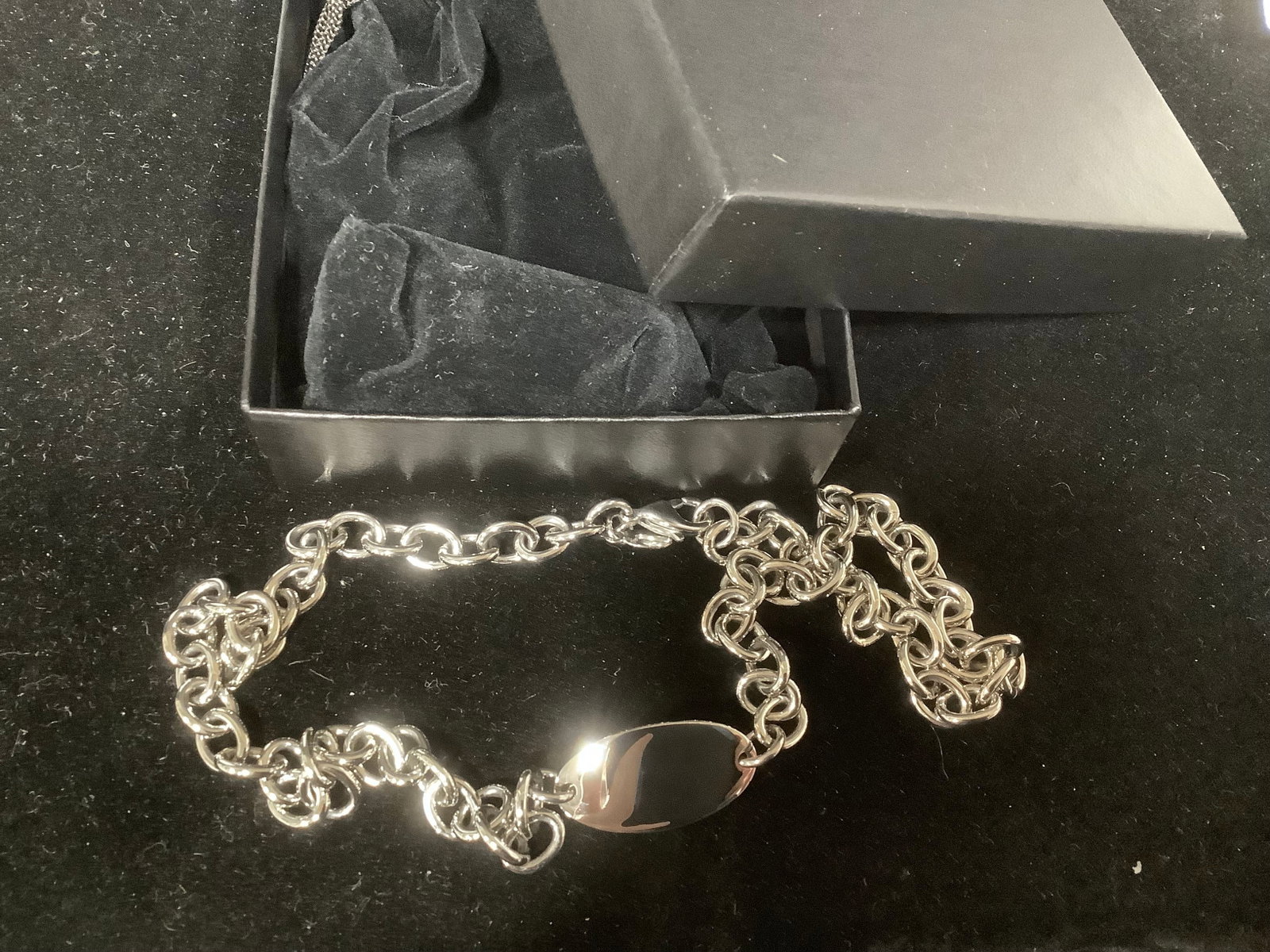 Stainless oval plate necklace: Stainless oval plate necklace