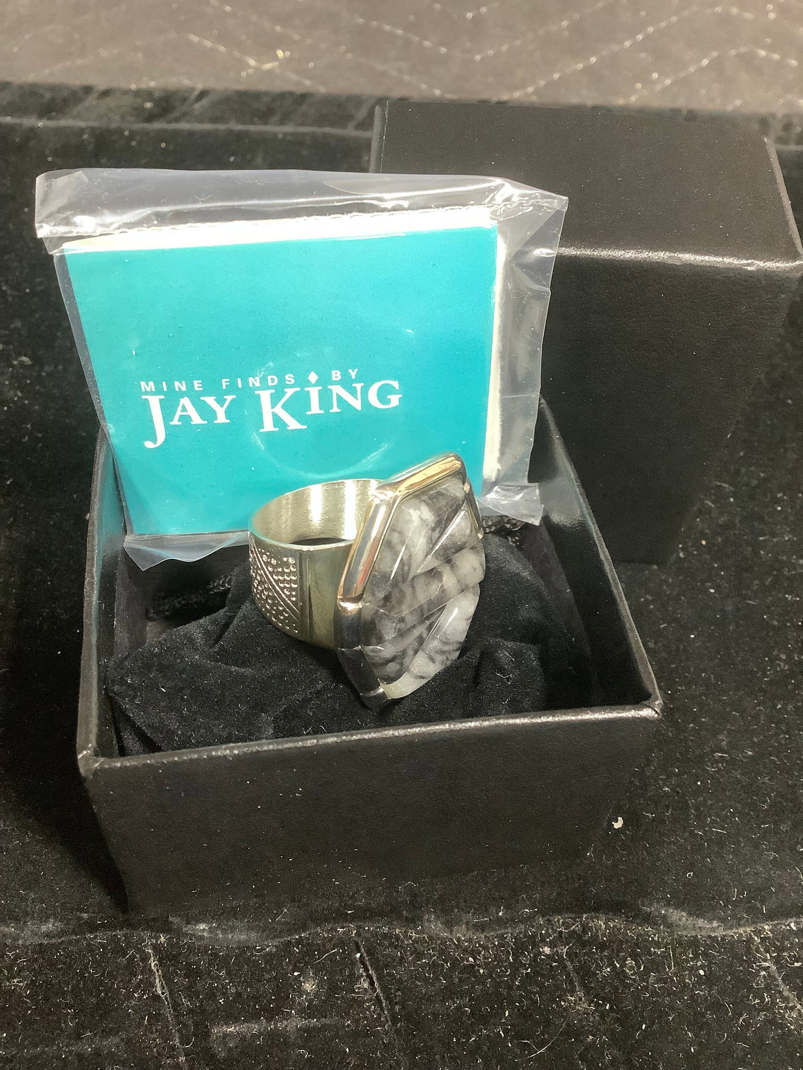 Jay King idaho marble/sterling ring(9)
