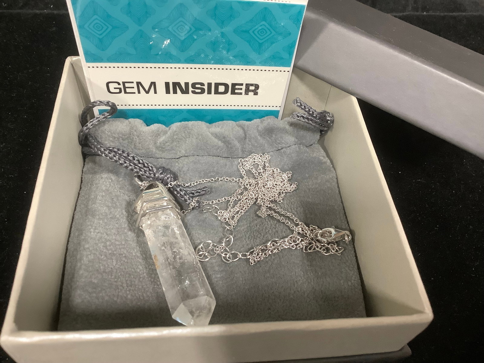 Gem insider sterling silver choice of gem crystal quartz (1 of 1)